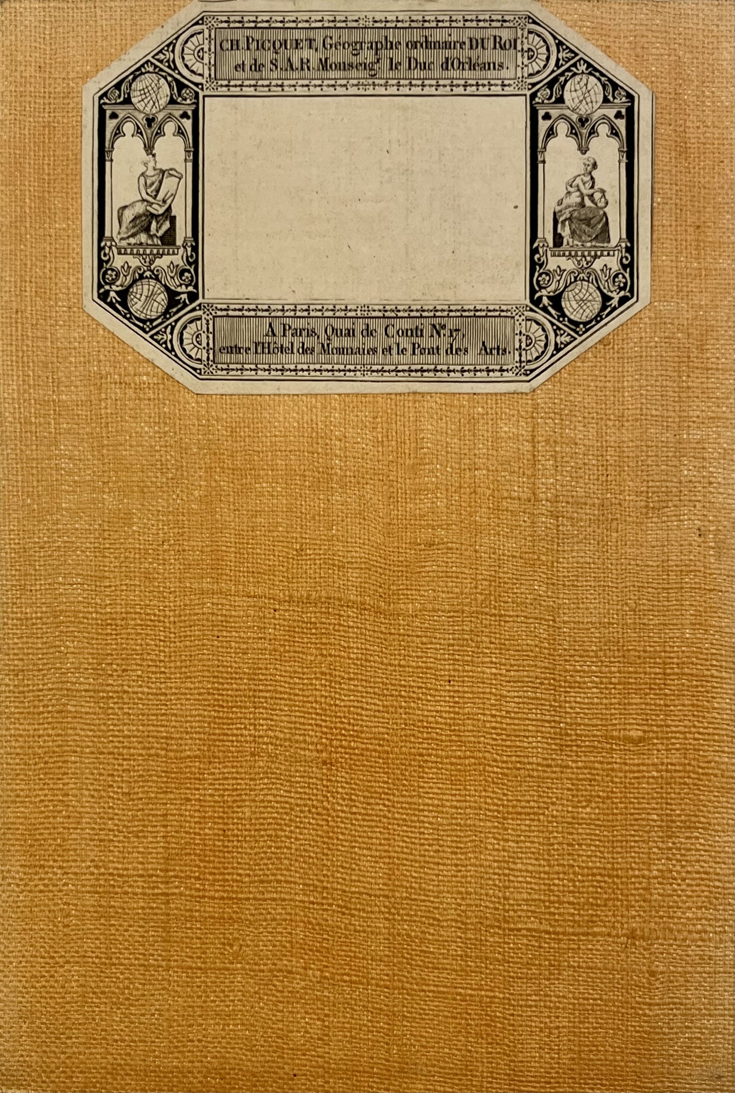 Carte entoilee ancienne Hautes-Pyrenees