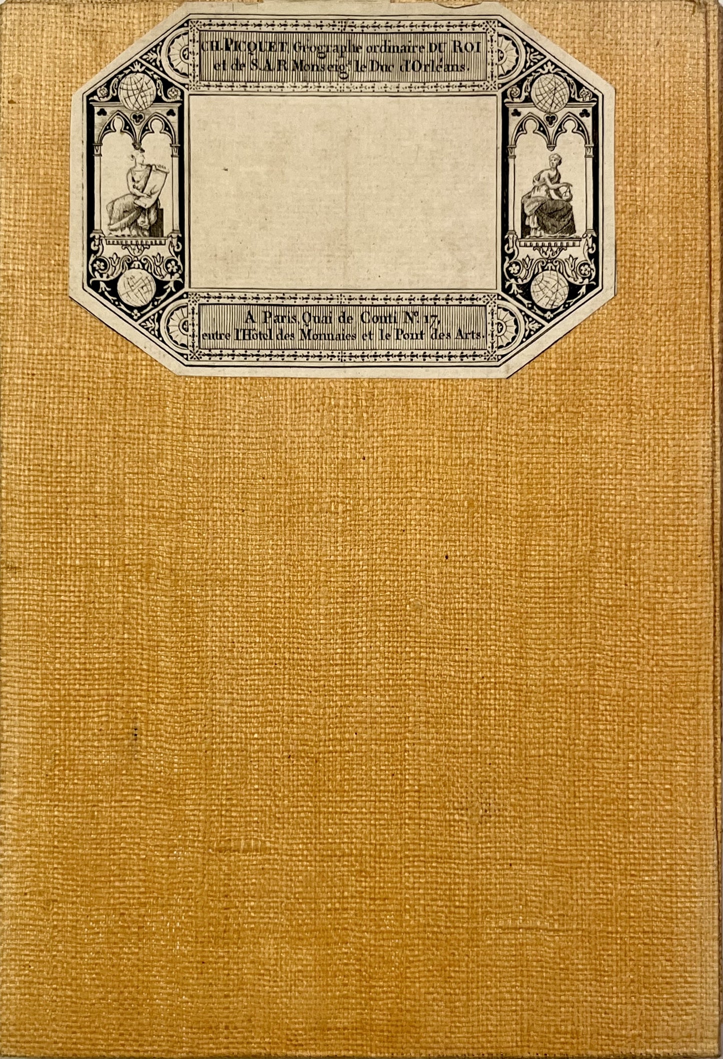 Carte entoilee ancienne Indre-et-Loire