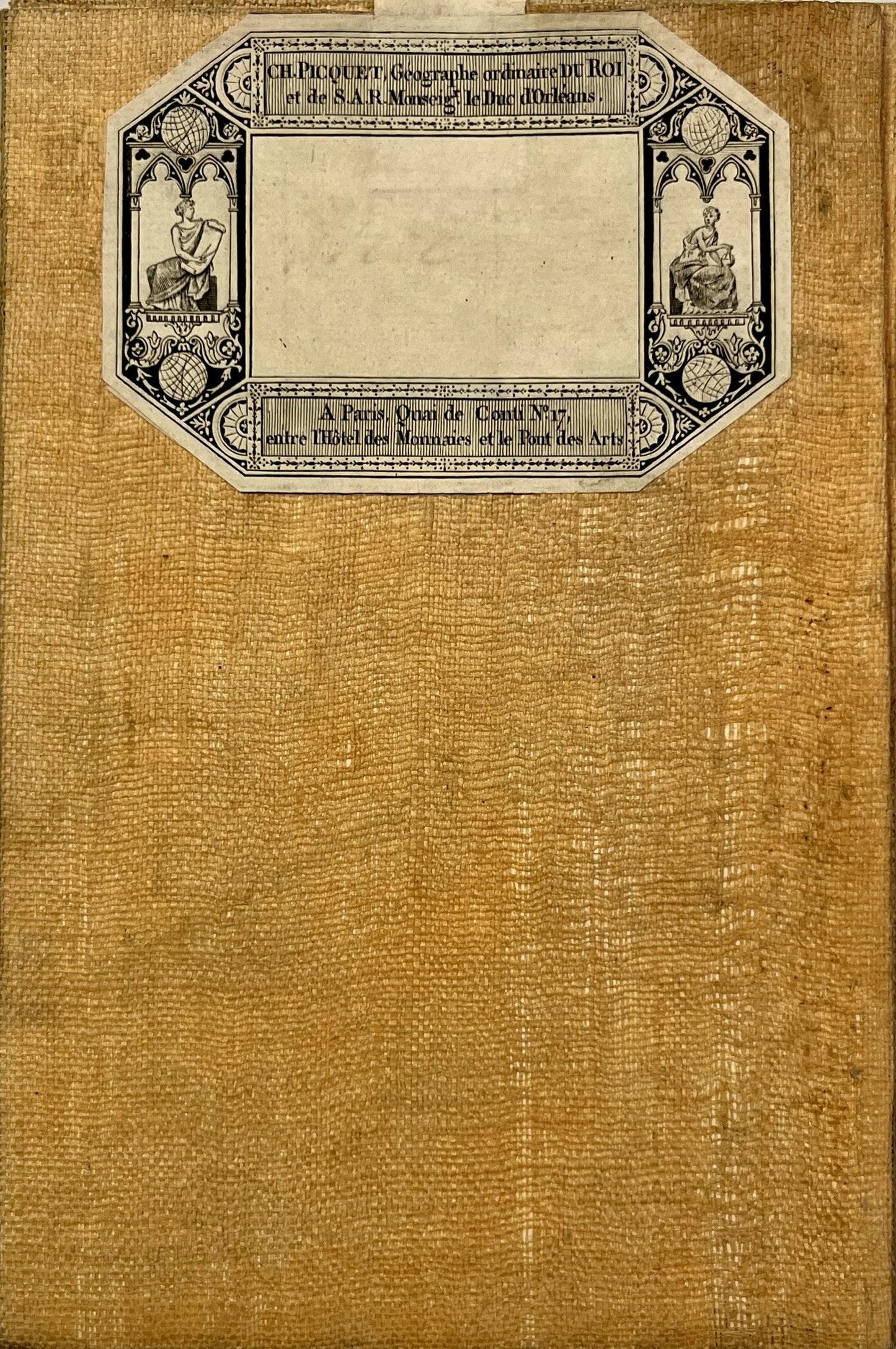 Carte entoilee ancienne Isere