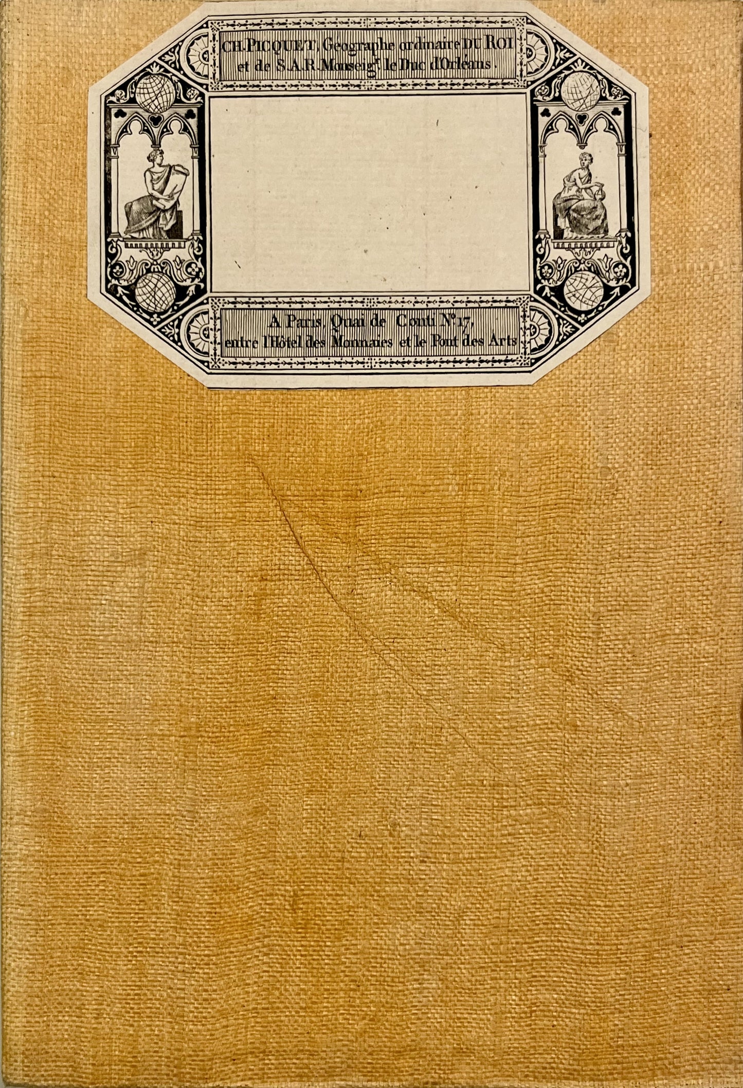 Carte entoilee ancienne Loire-Atlantique