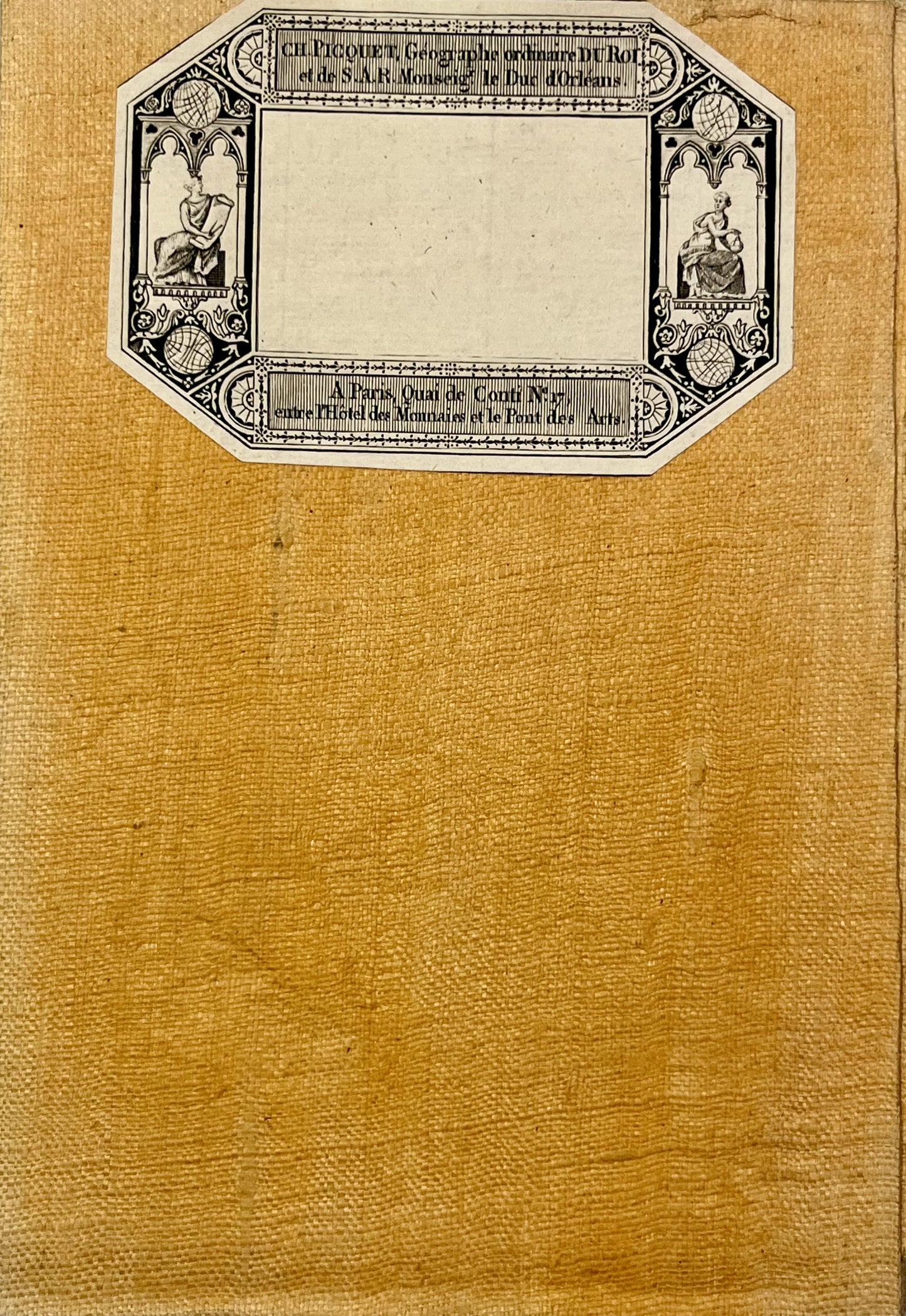 Carte entoilee ancienne Loiret