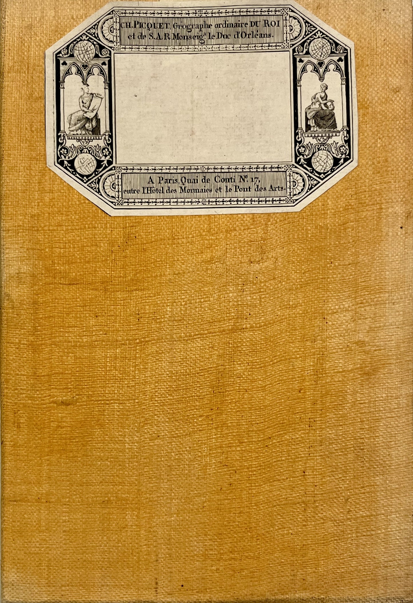 Carte entoilee ancienne Lozere