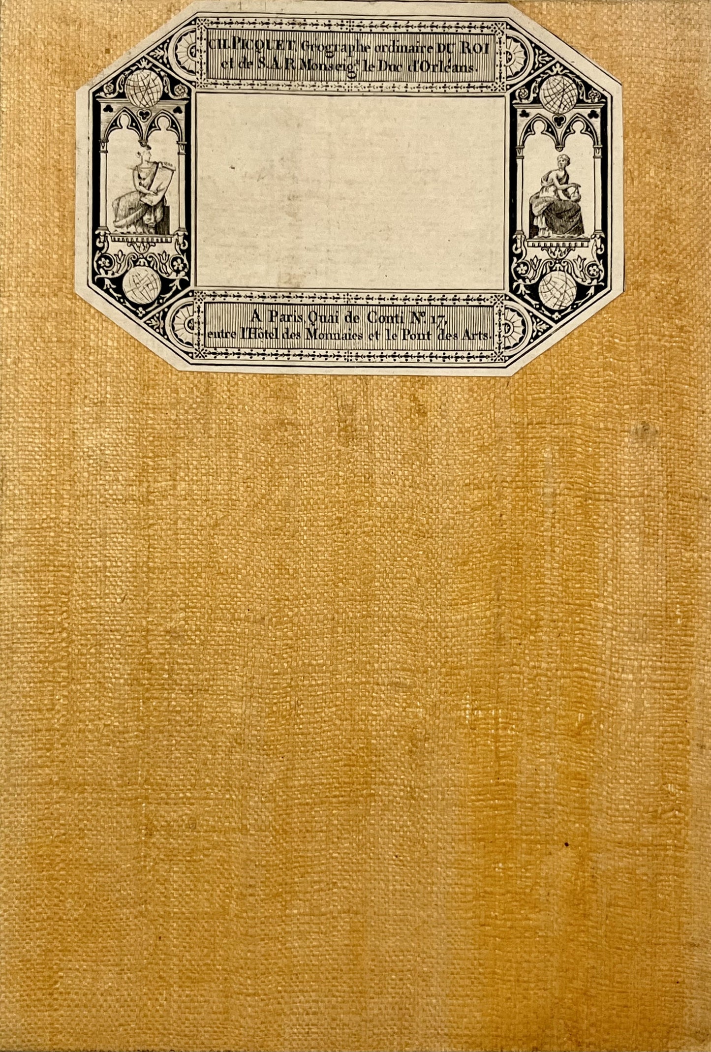 Carte entoilee ancienne Maine-et-Loire