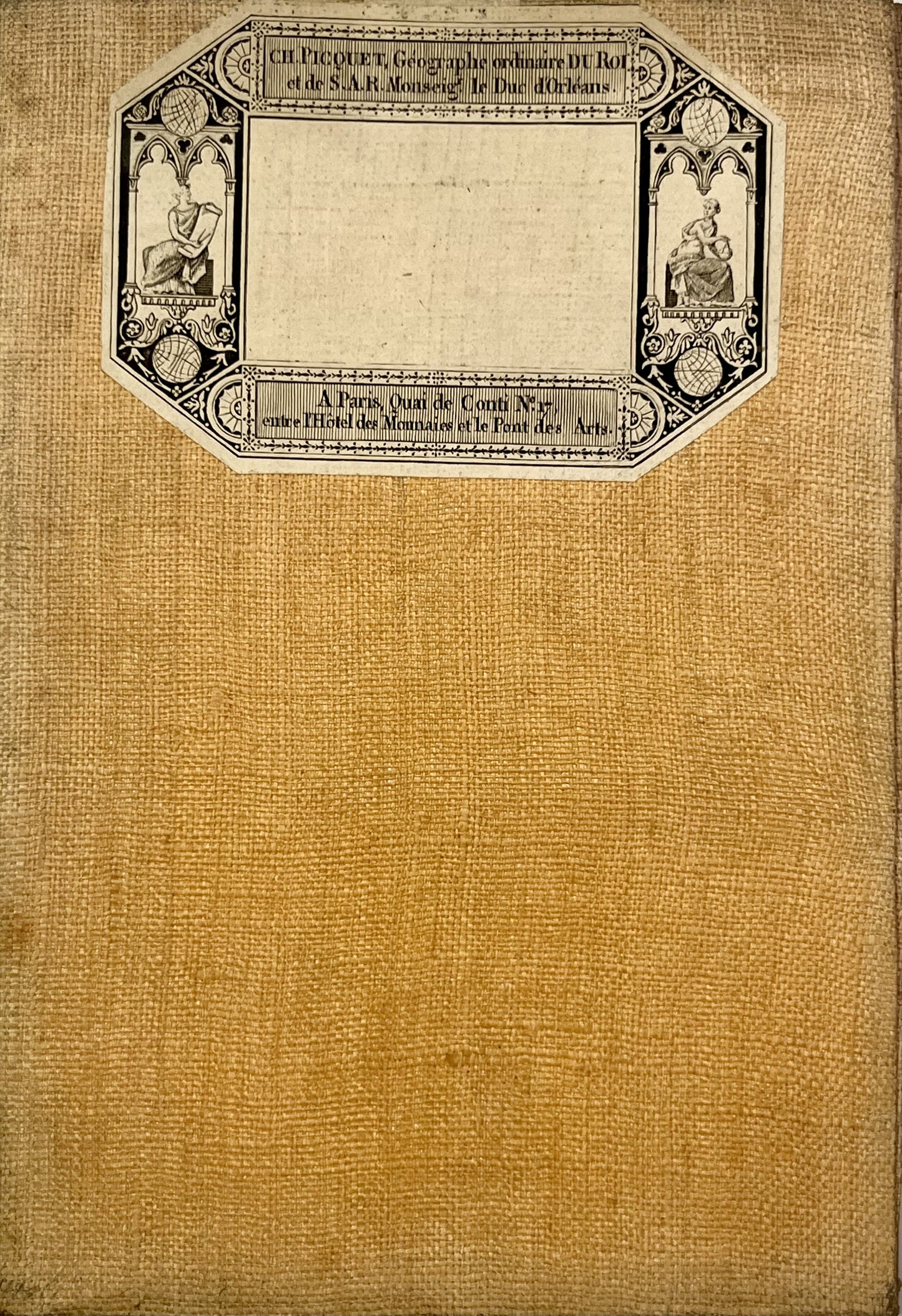 Carte entoilee ancienne Nievre