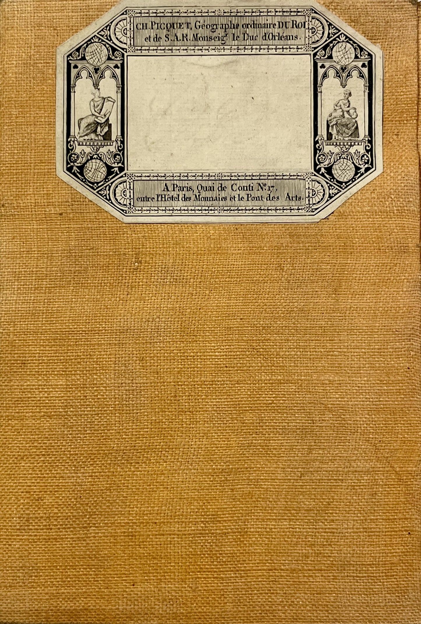 Carte entoilee ancienne Rhone Loire