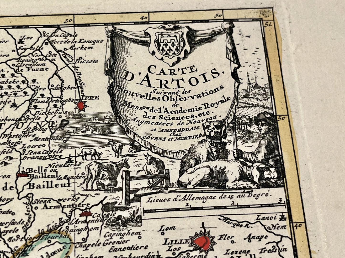 Carte geographique ancienne Artois par van der Aa