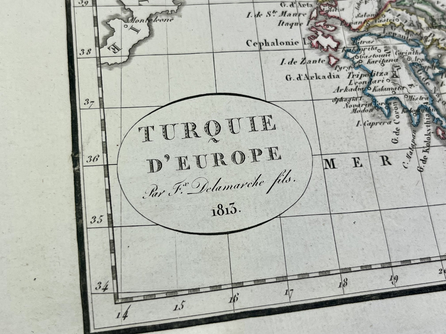Carte geographique ancienne Balkans par Delamarche