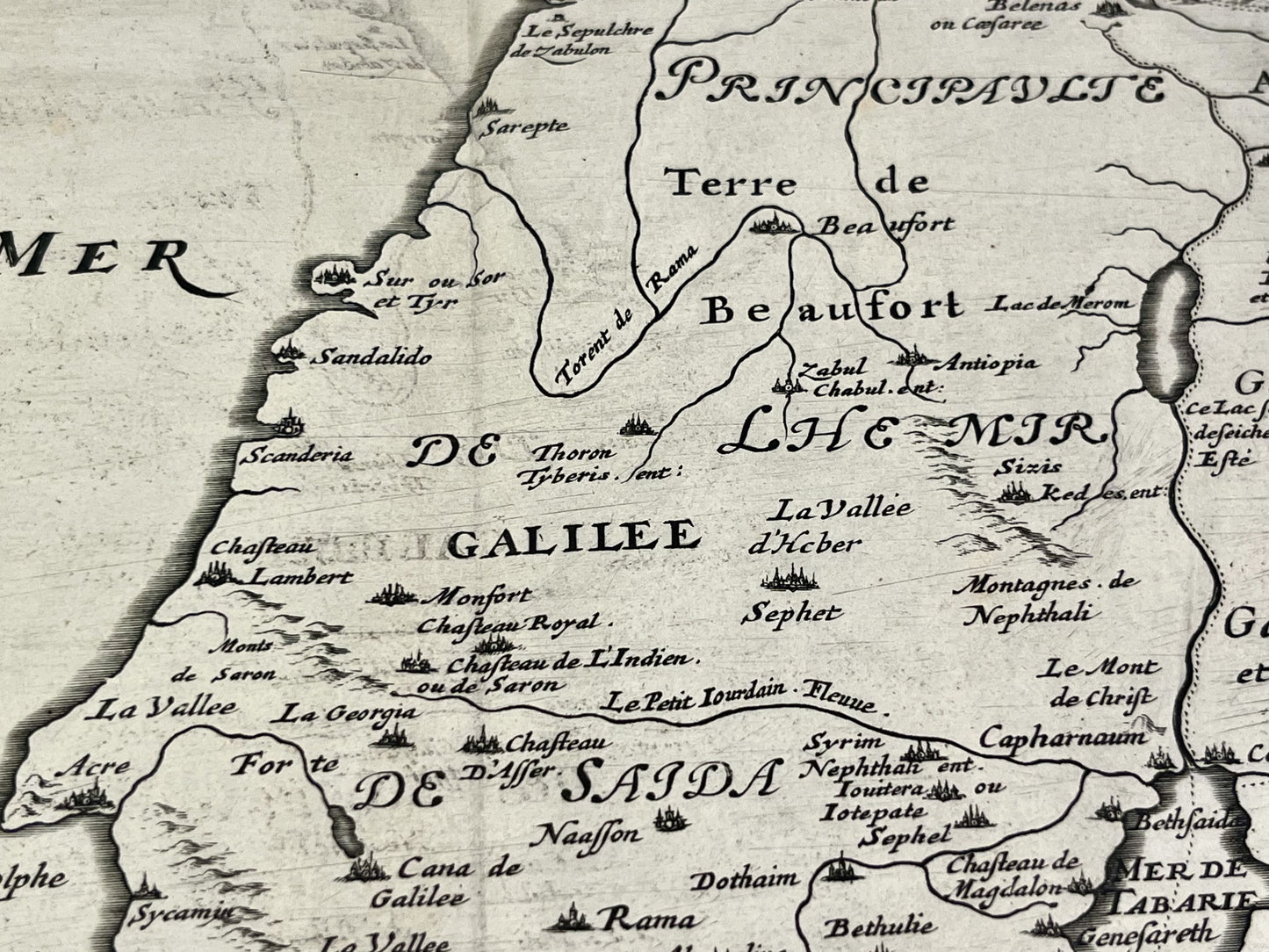 Carte geographique ancienne Galilee