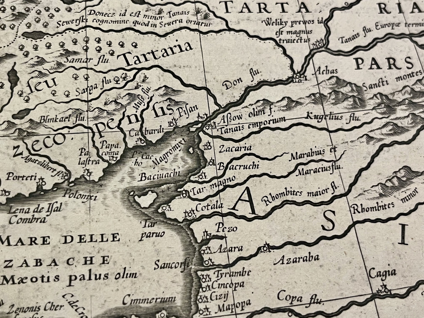 Carte geographique ancienne Mer Azov