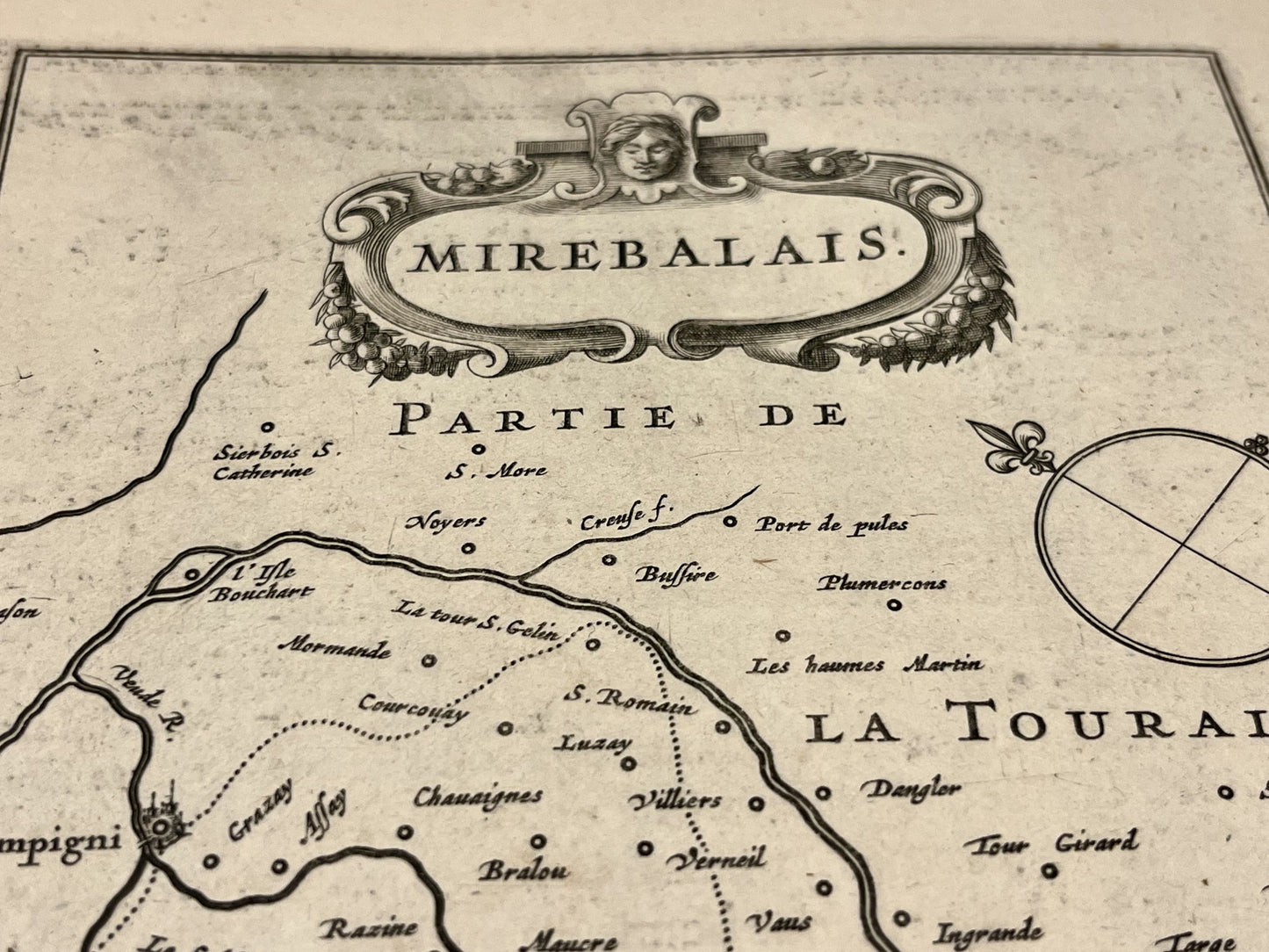 Carte geographique ancienne Mirabelais
