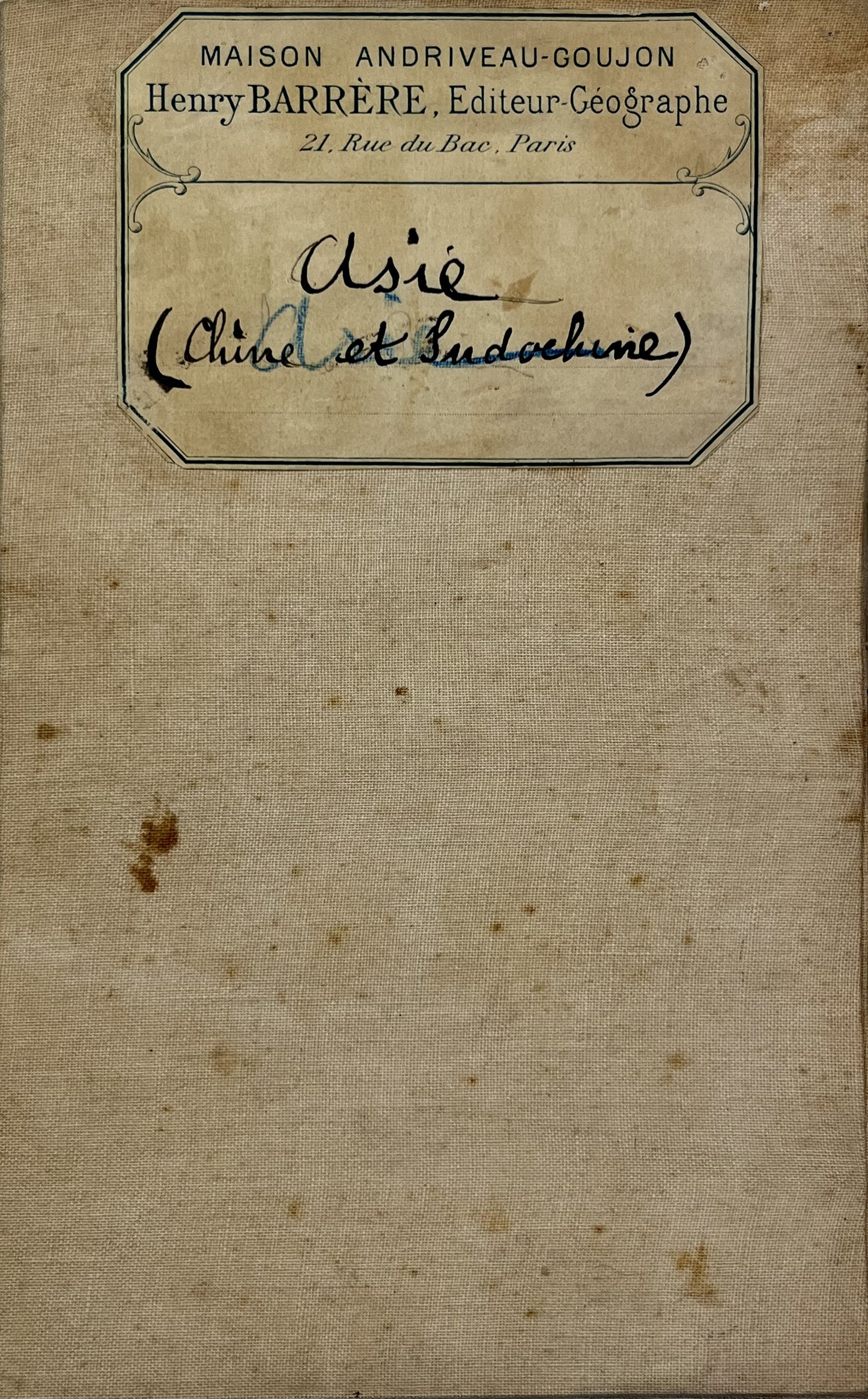 Carte geographique ancienne Mission Pavie Indochine