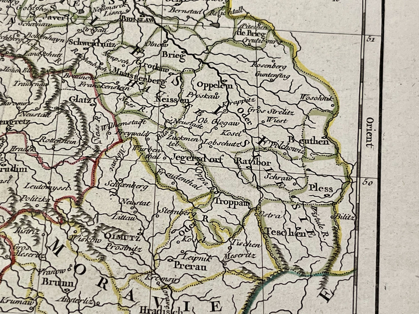 Carte geographique ancienne Moravie