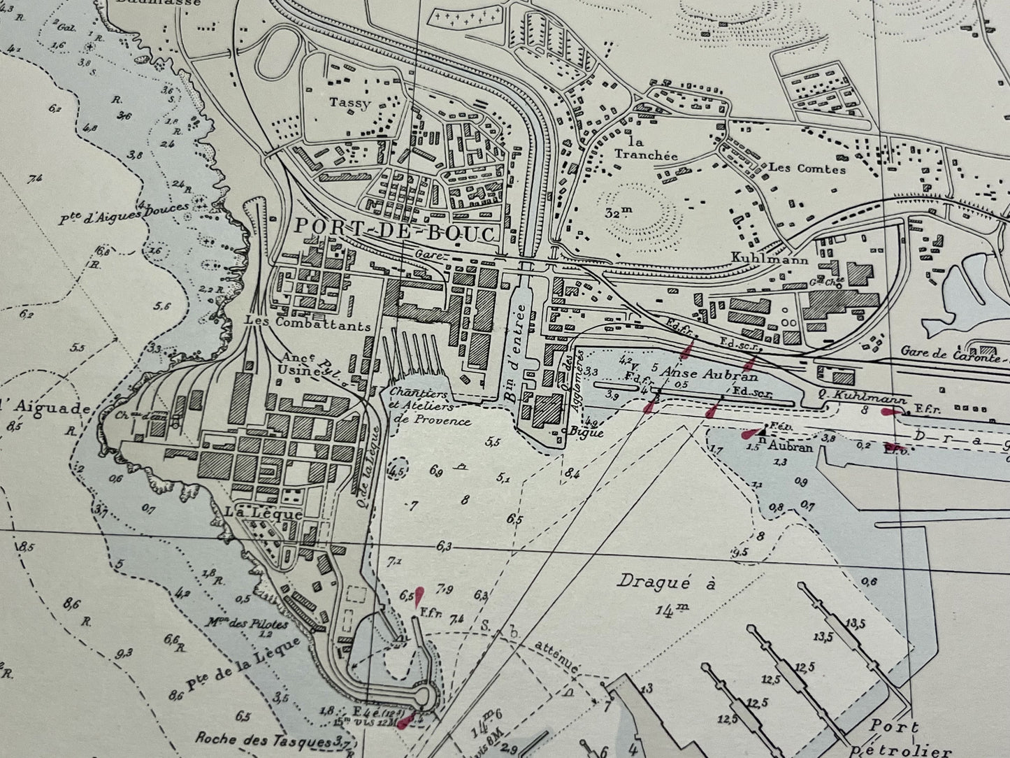 Carte geographique ancienne Port-de-Bouc