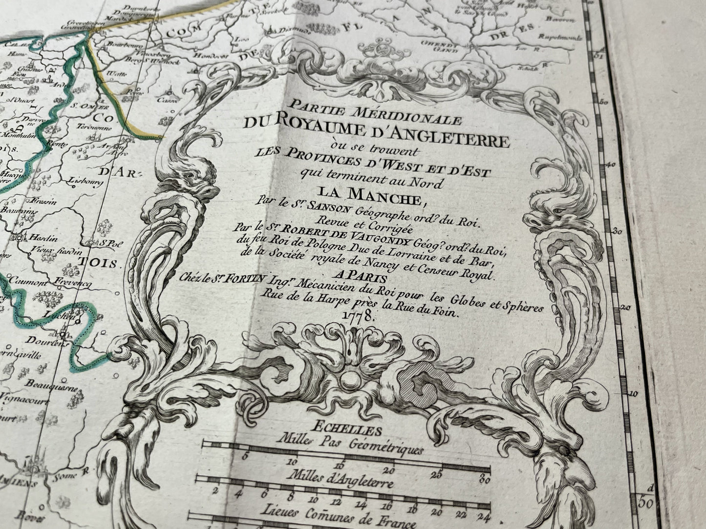 Carte geographique ancienne Robert de Vaugondy Angleterre