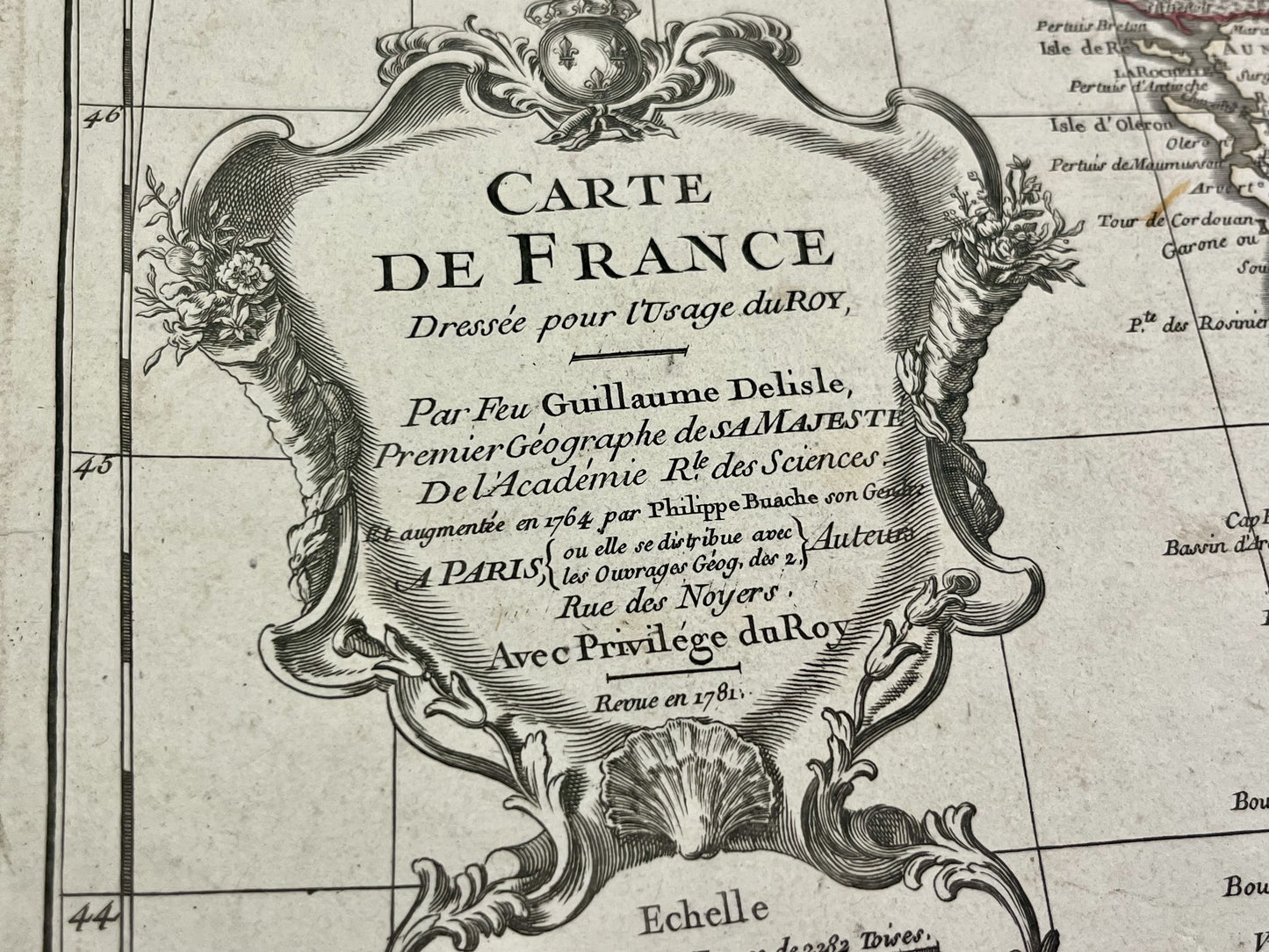 Carte geographique ancienne par Guillaume Delisle