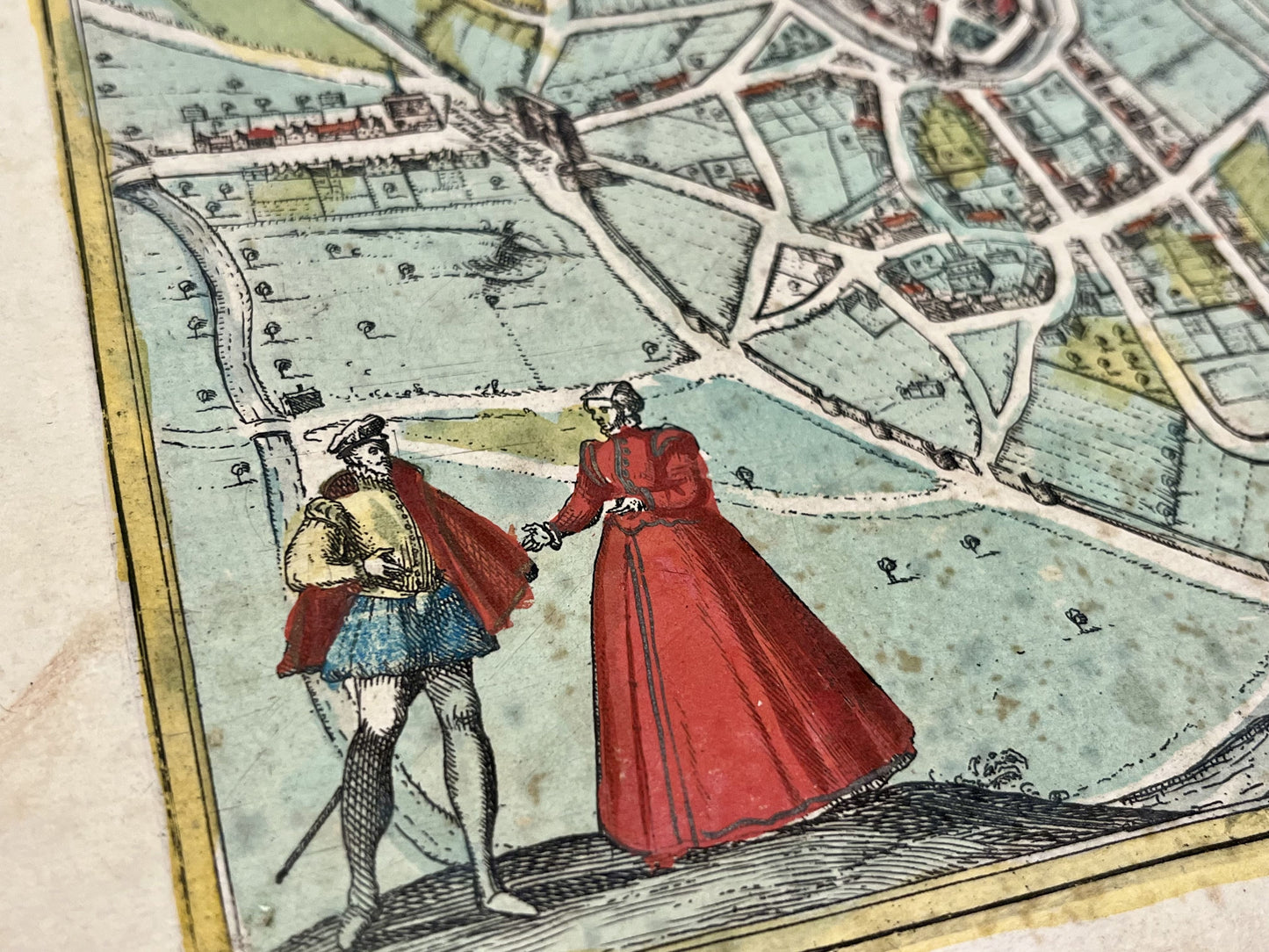 Carte geographique ancienne ville Bourgogne