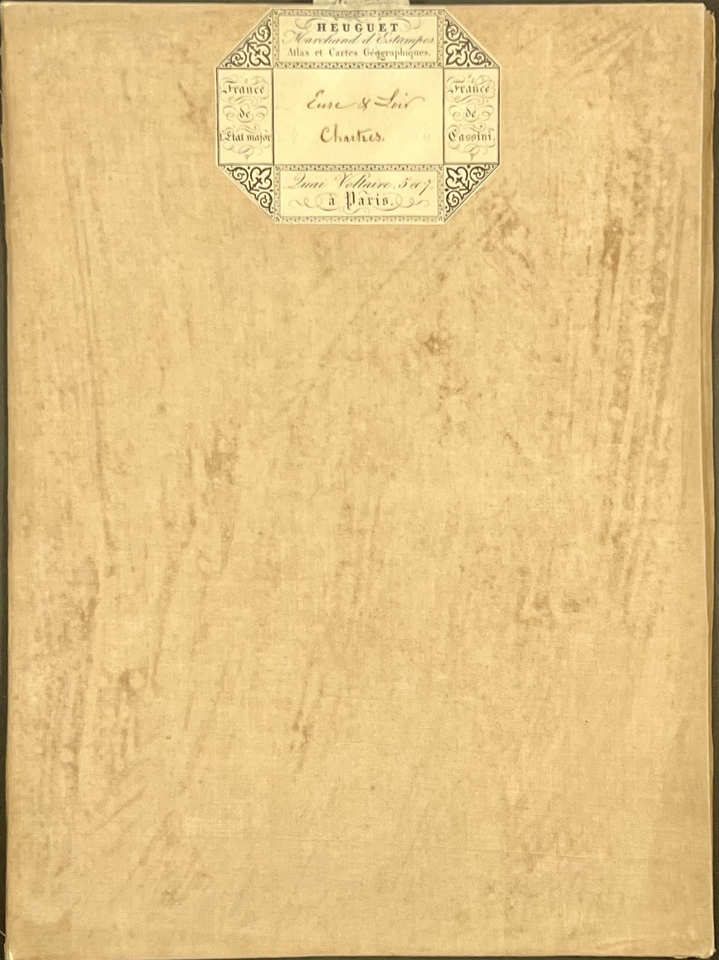 Carte geographique entoilee Chartres