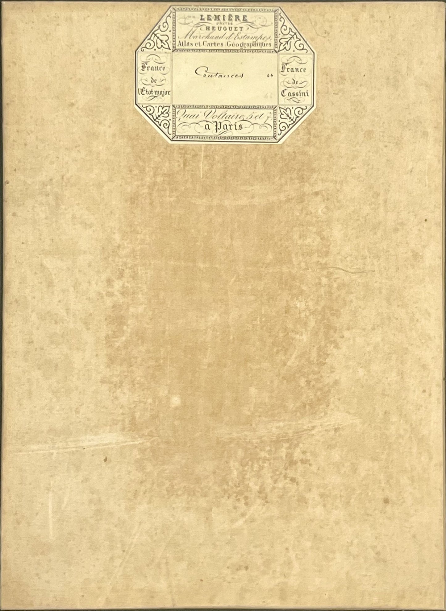Carte geographique entoilee Coutances