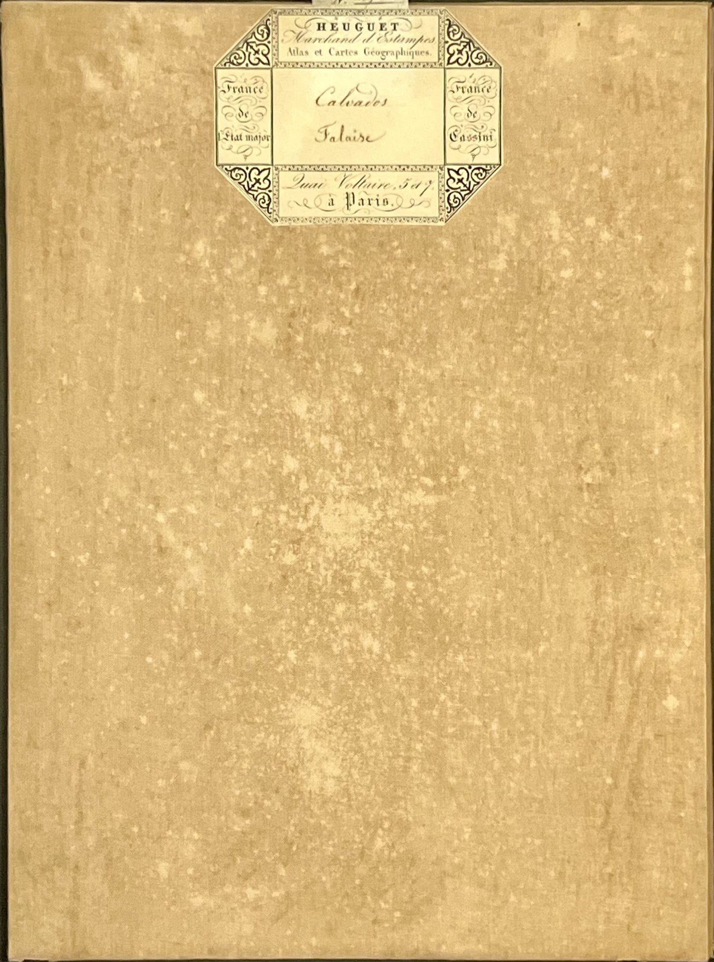 Carte geographique entoilee Falaise