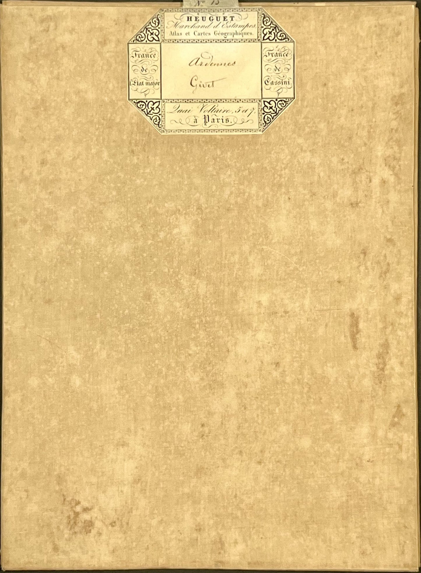 Carte geographique entoilee Givet
