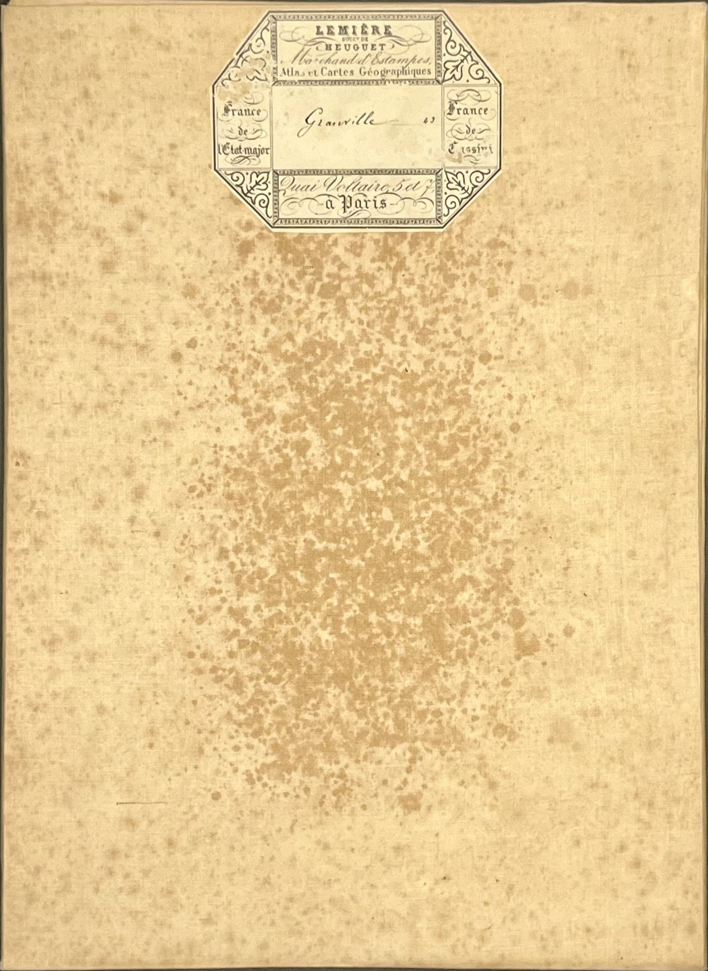 Carte geographique entoilee Granville