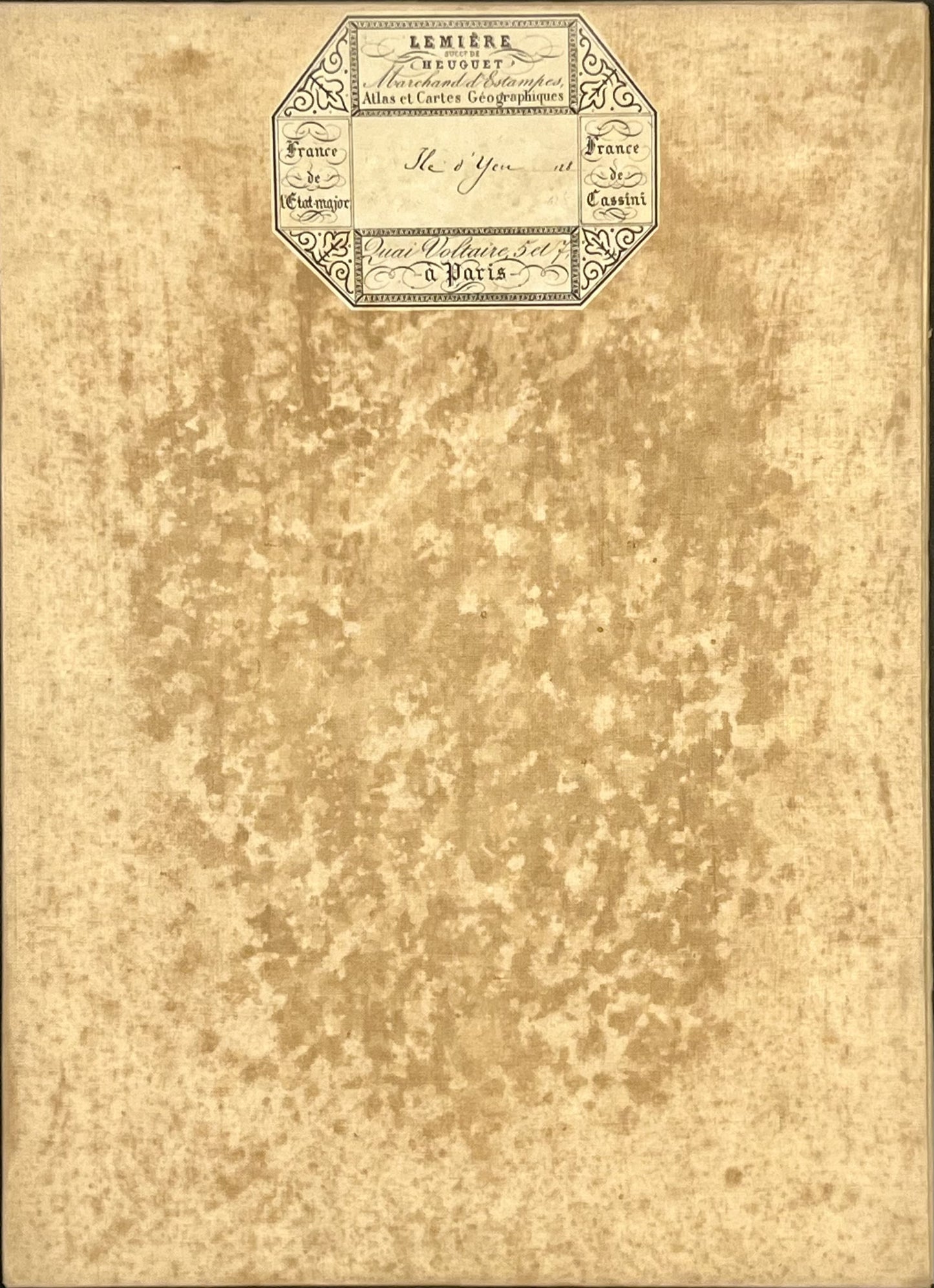 Carte geographique entoilee Ile d Yeu