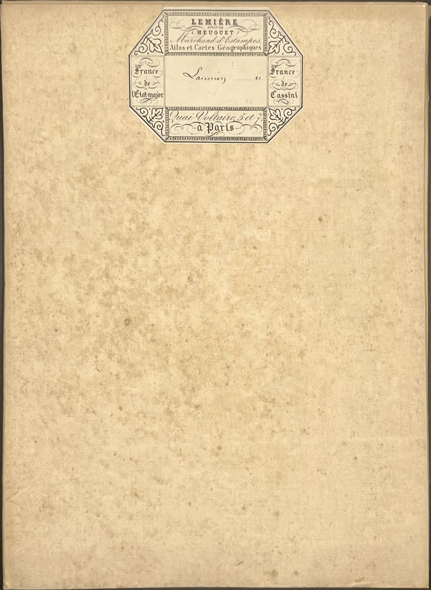 Carte geographique entoilee Lannion