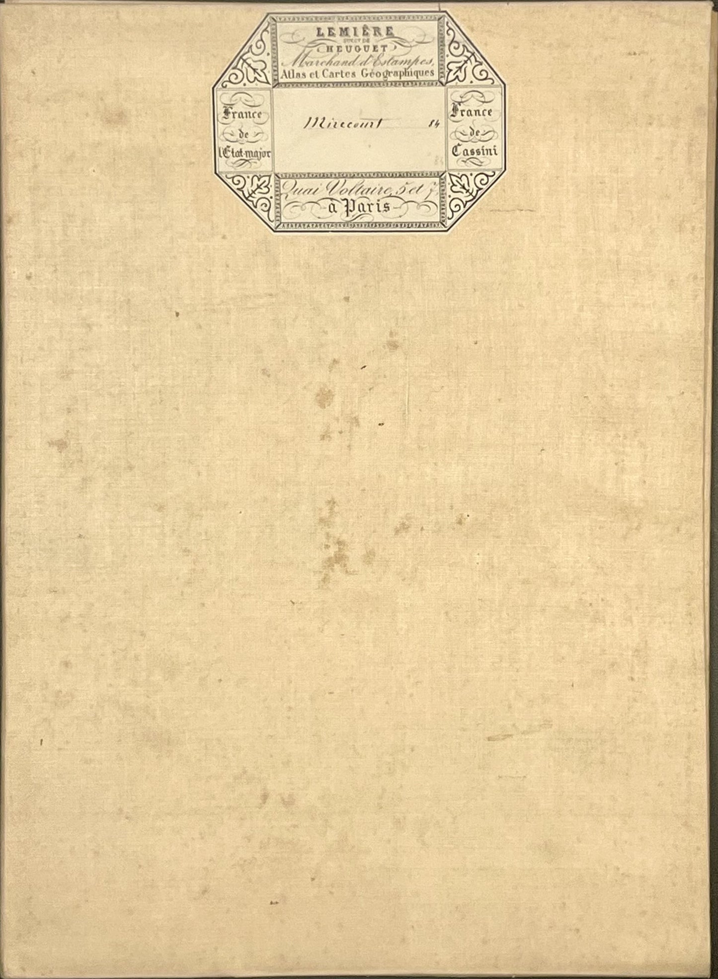Carte geographique entoilee Mirecourt