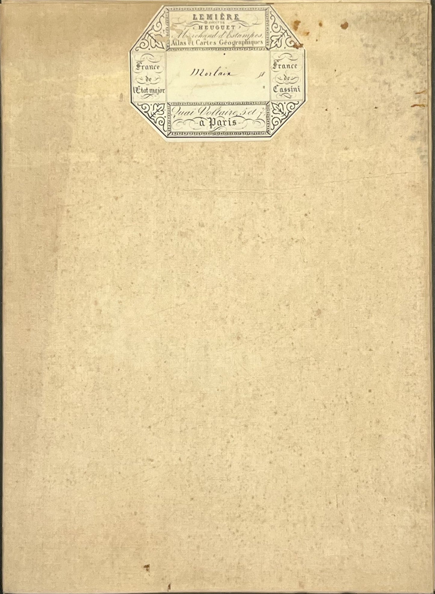 Carte geographique entoilee Morlaix