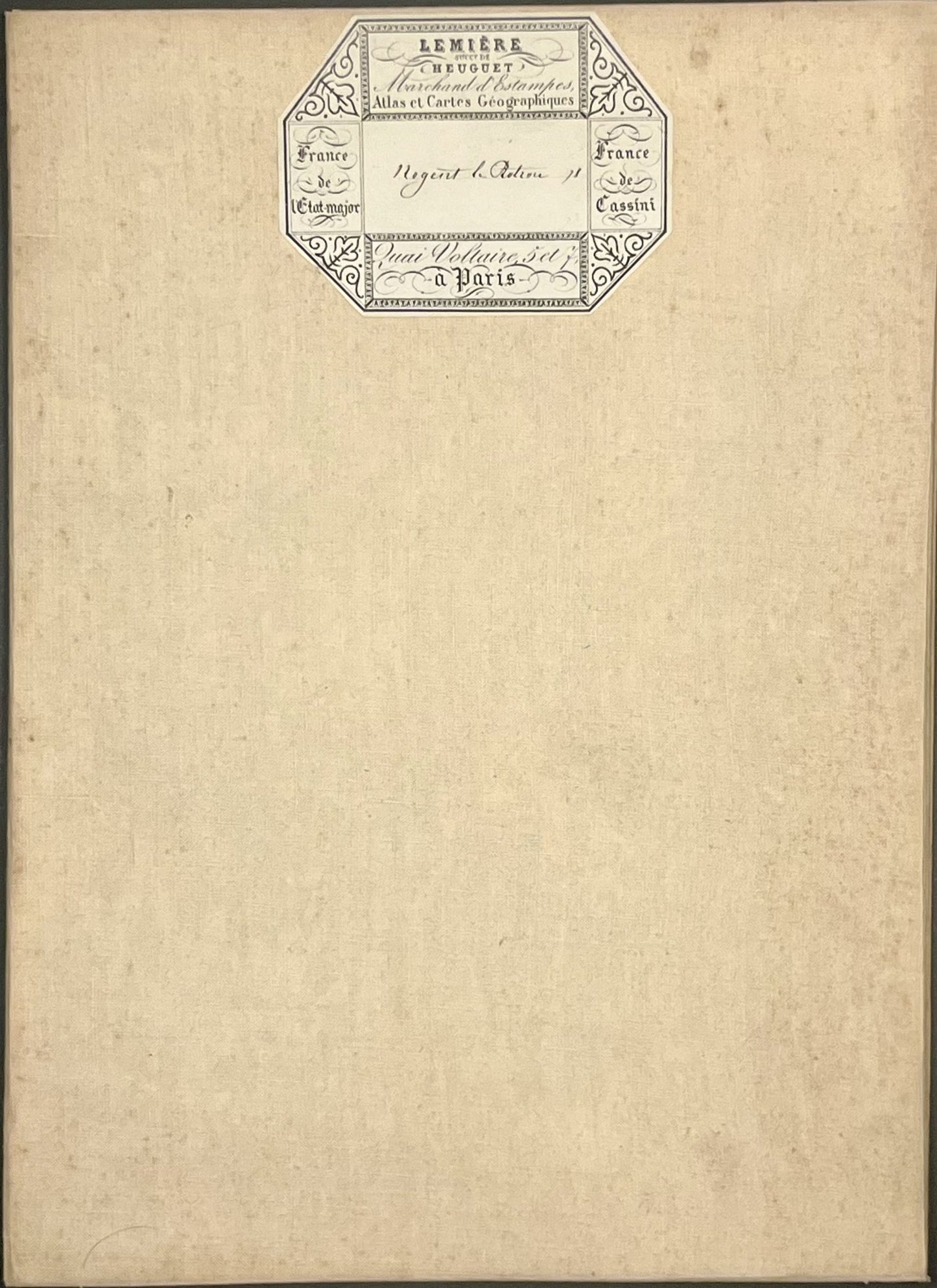 Carte geographique entoilee Nogent-le-Rotrou