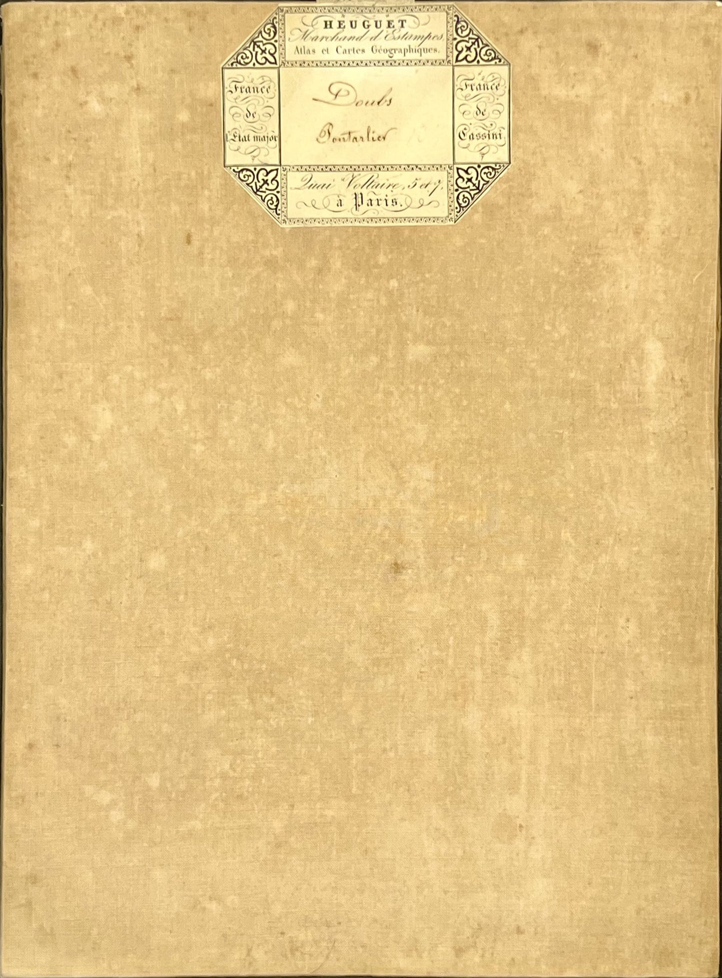 Carte geographique entoilee Pontarlier
