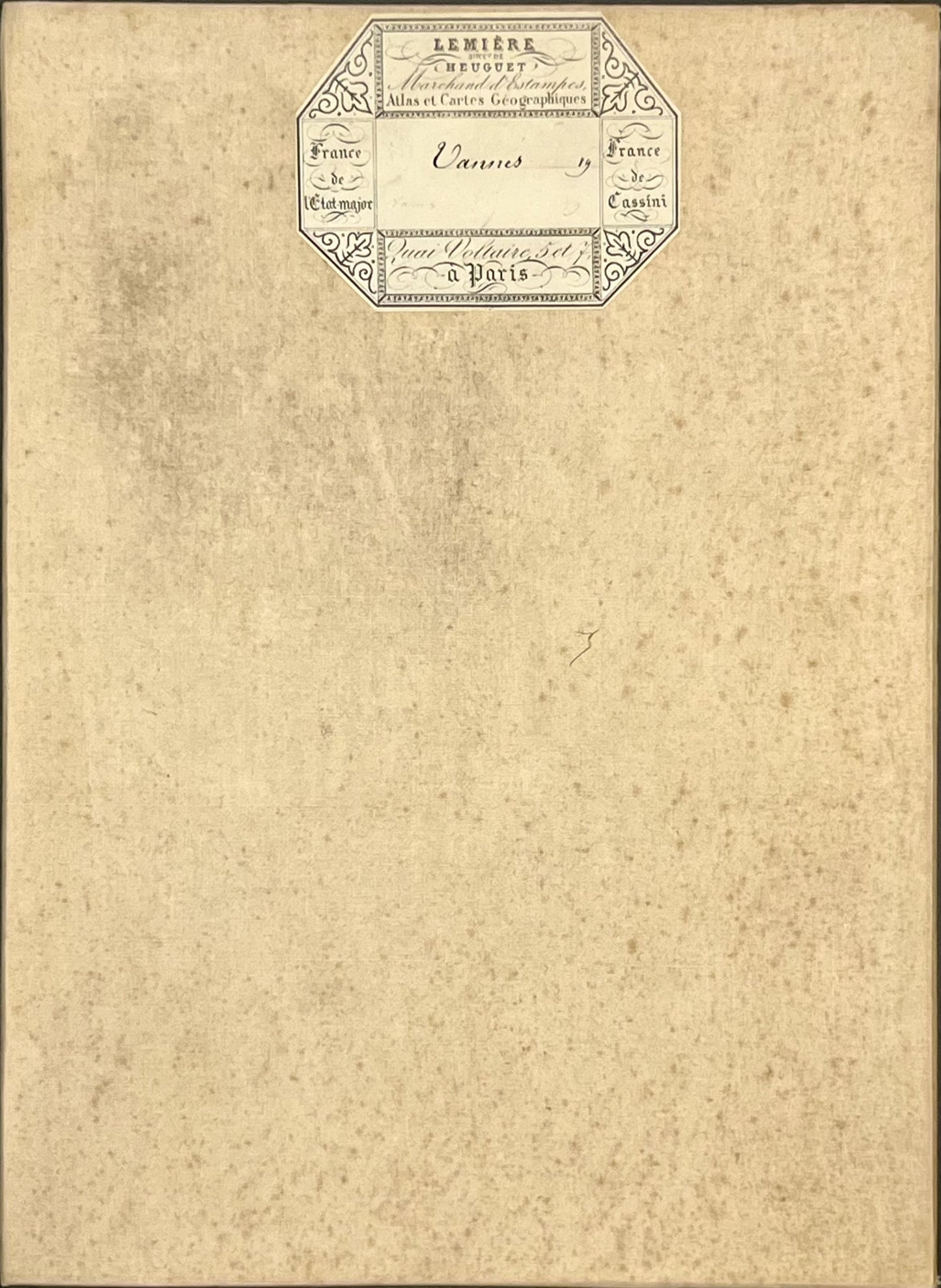 Carte geographique entoilee Vannes
