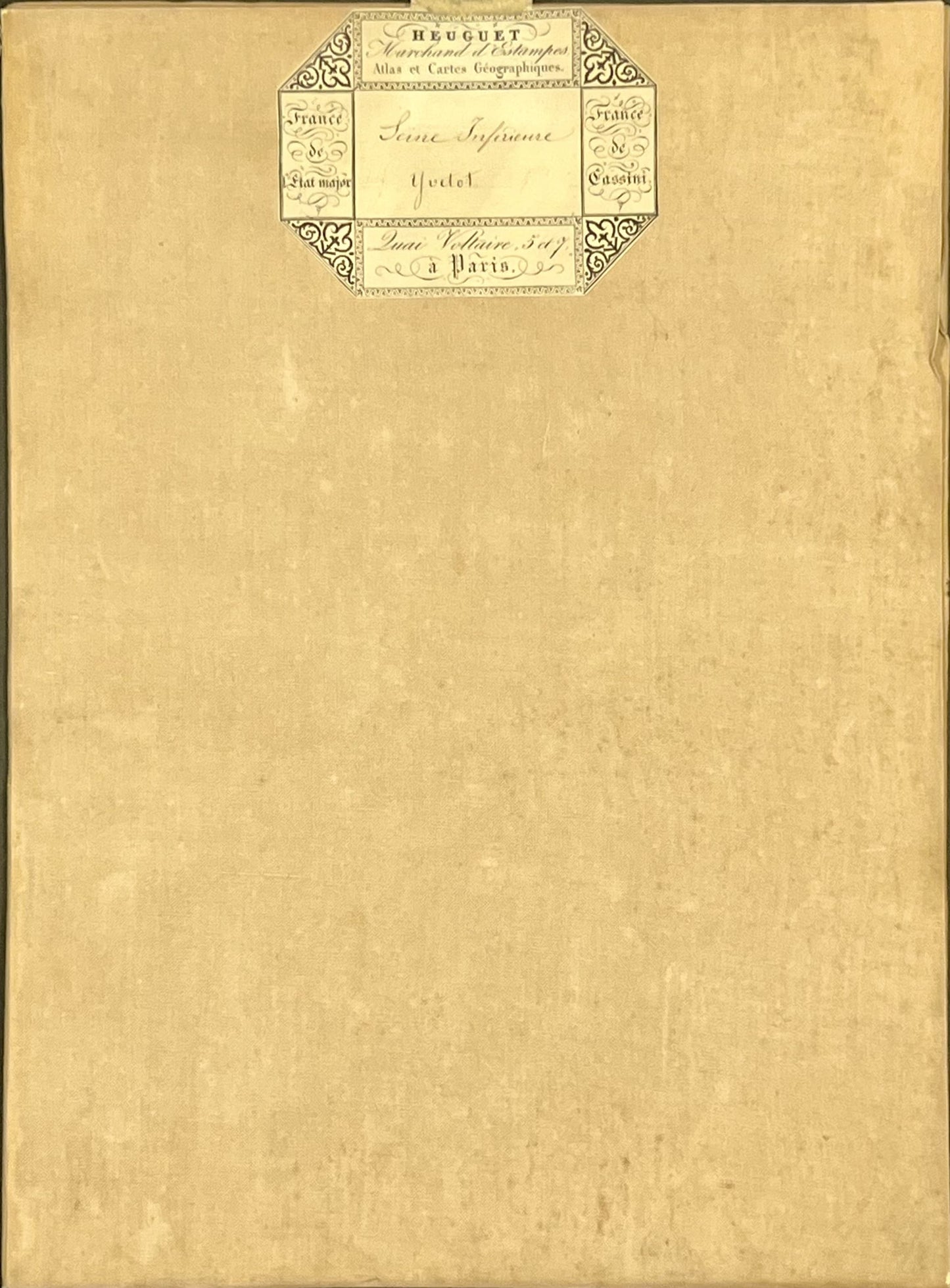 Carte geographique entoilee Yvetot