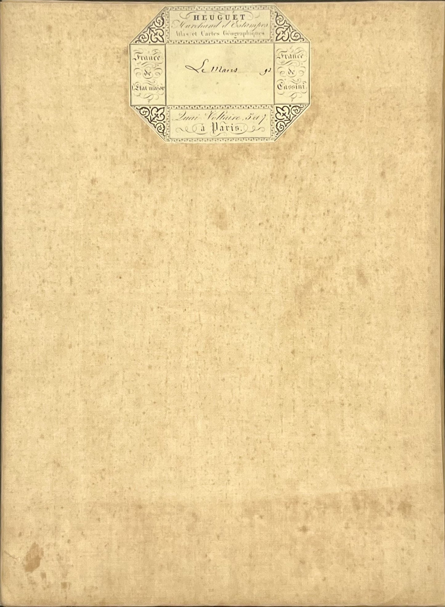 Carte geographique entoilee le Mans