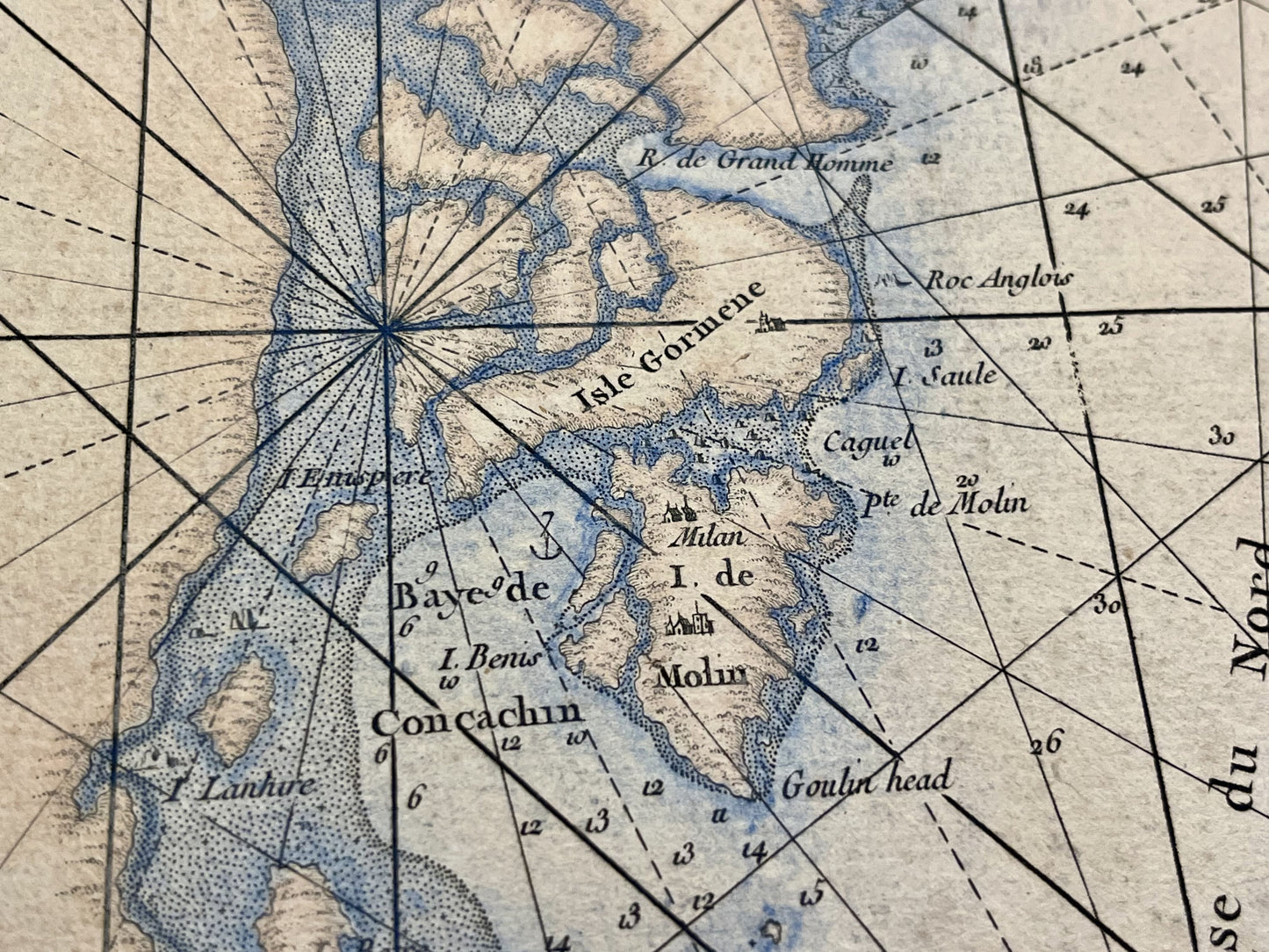 Carte marine ancienne Galway Irlande