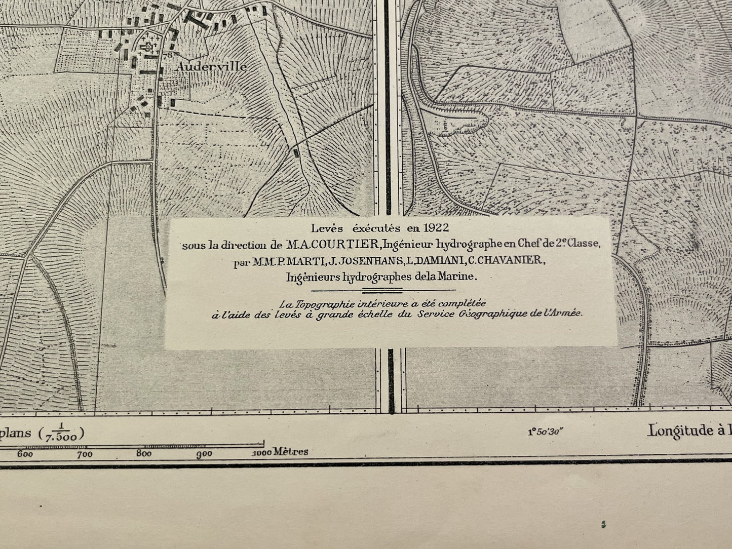 Carte marine ancienne cap de la Hougue