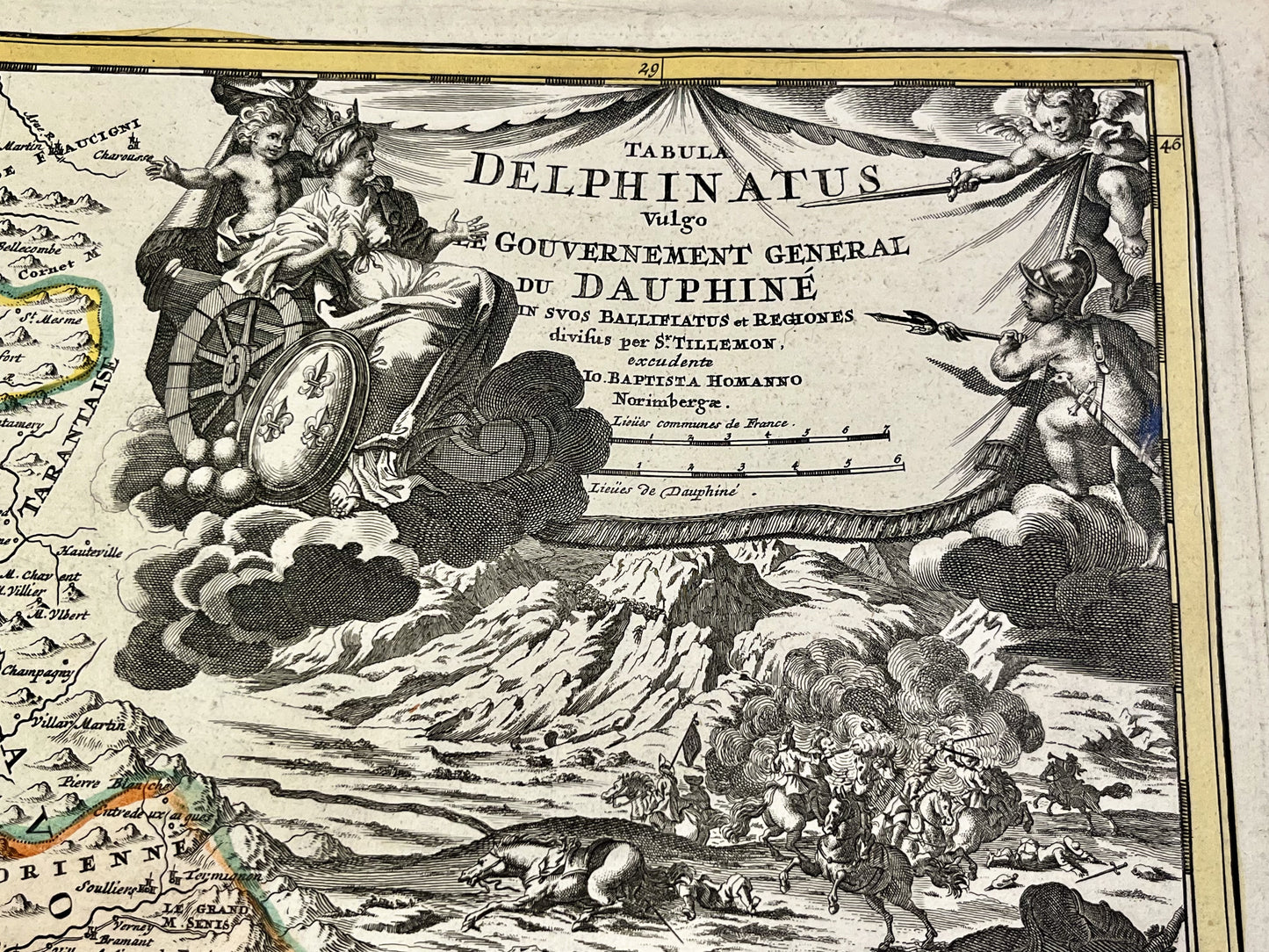 Carte vintage Dauphine Isere par Homann