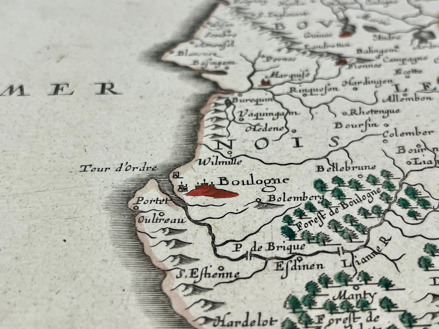 Carte vintage ancienne Boulogne-sur-Mer Pas-de-Calais