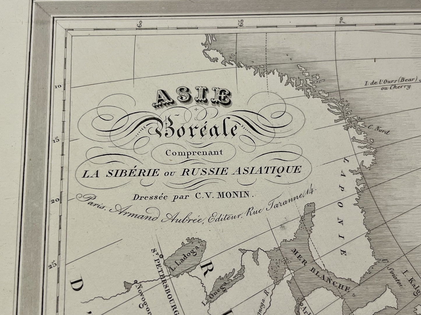 Carte vintage ancienne Russie Asiatique