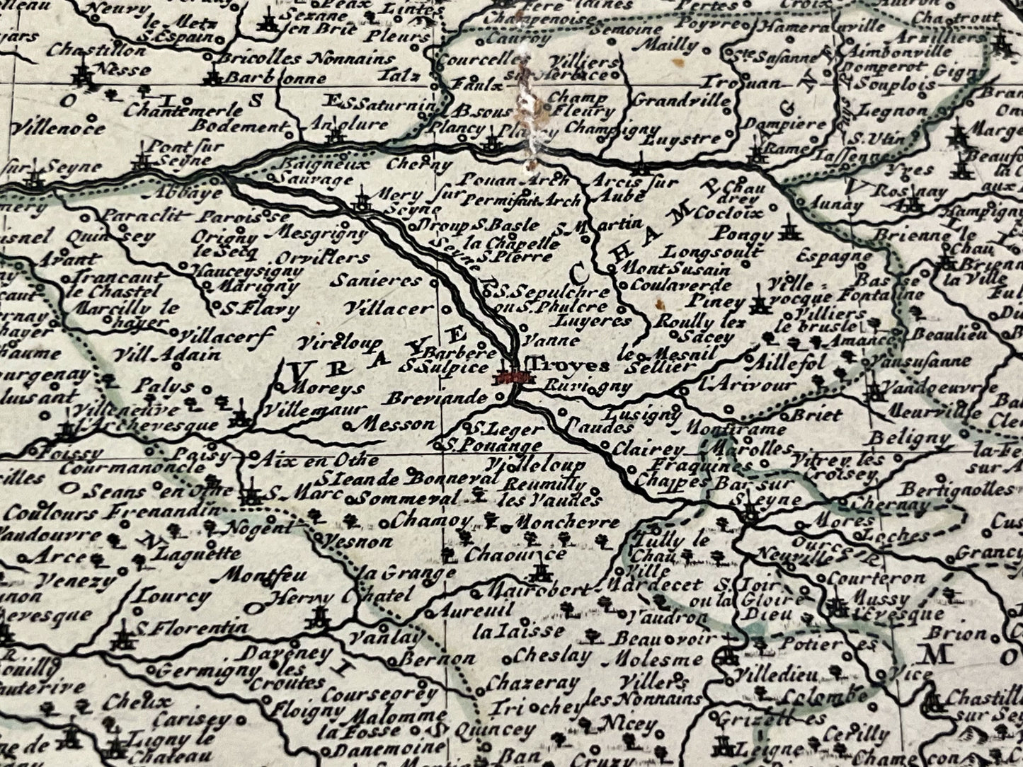 Carte vintage ancienne troyes Champagne