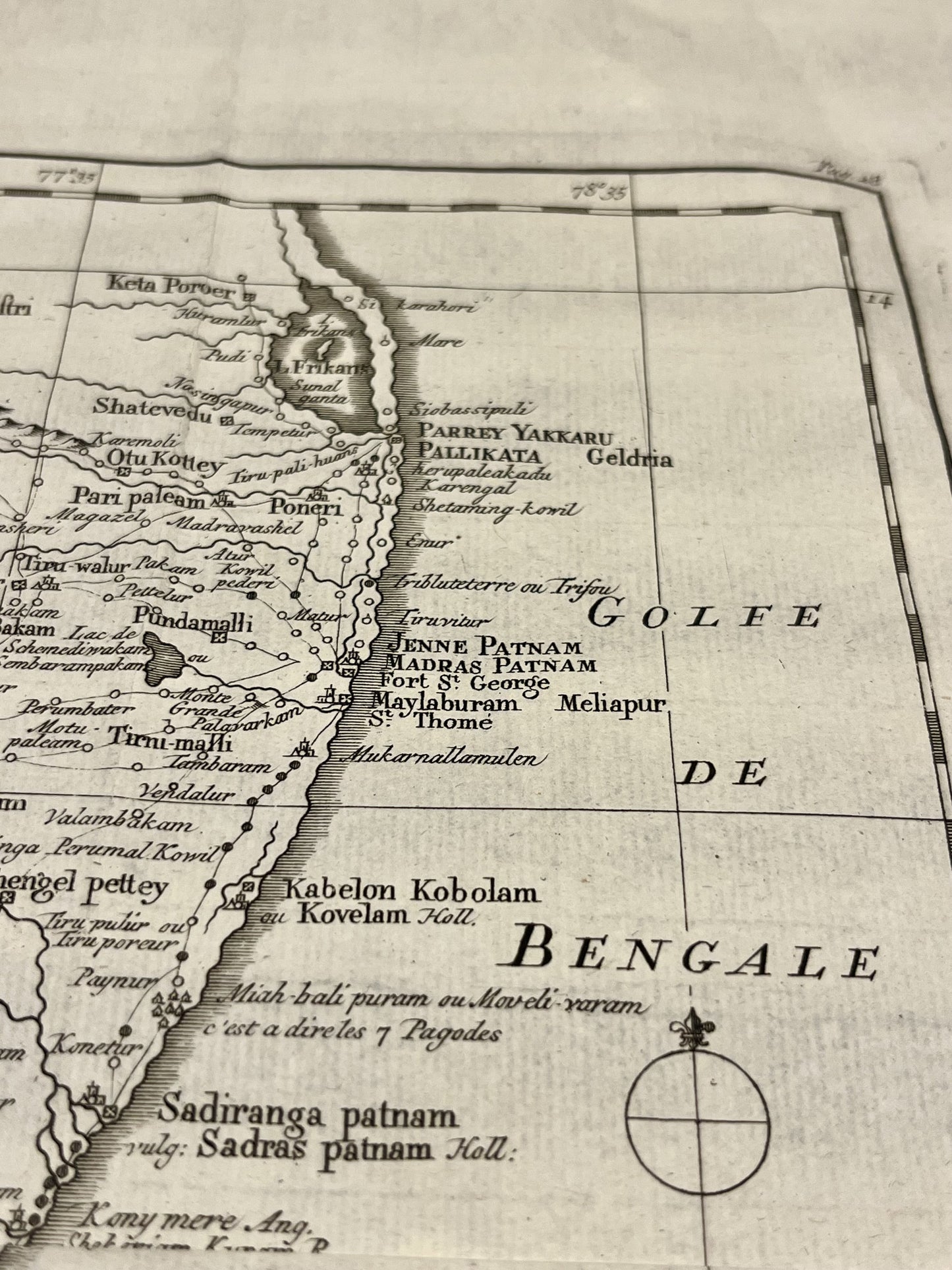 Coromandel coast antique map