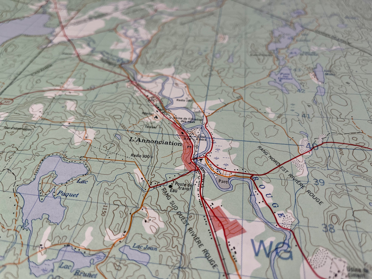 Décoration carte ancienne du Canada, l'Annonciation, Québec