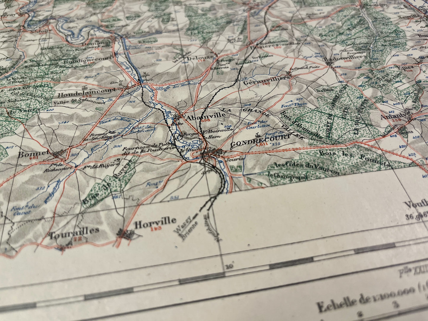 Décoration carte géographique de Vaucouleurs, Meuse