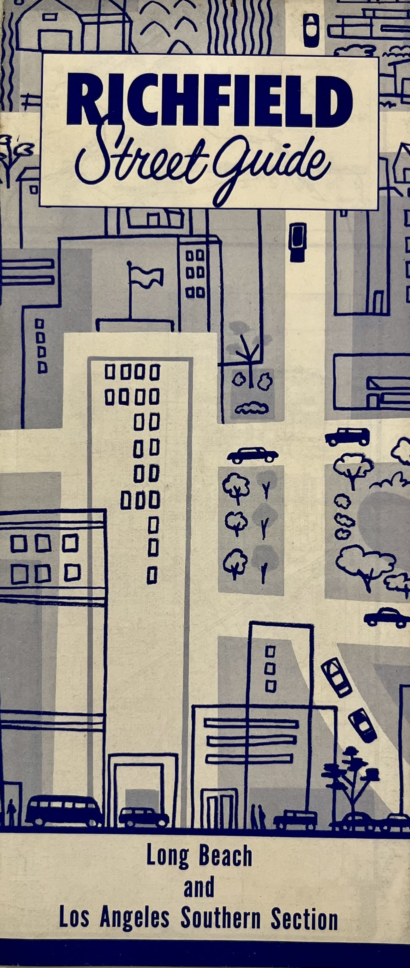 Décoration vintage plan ancien de Los Angeles et Long Beach