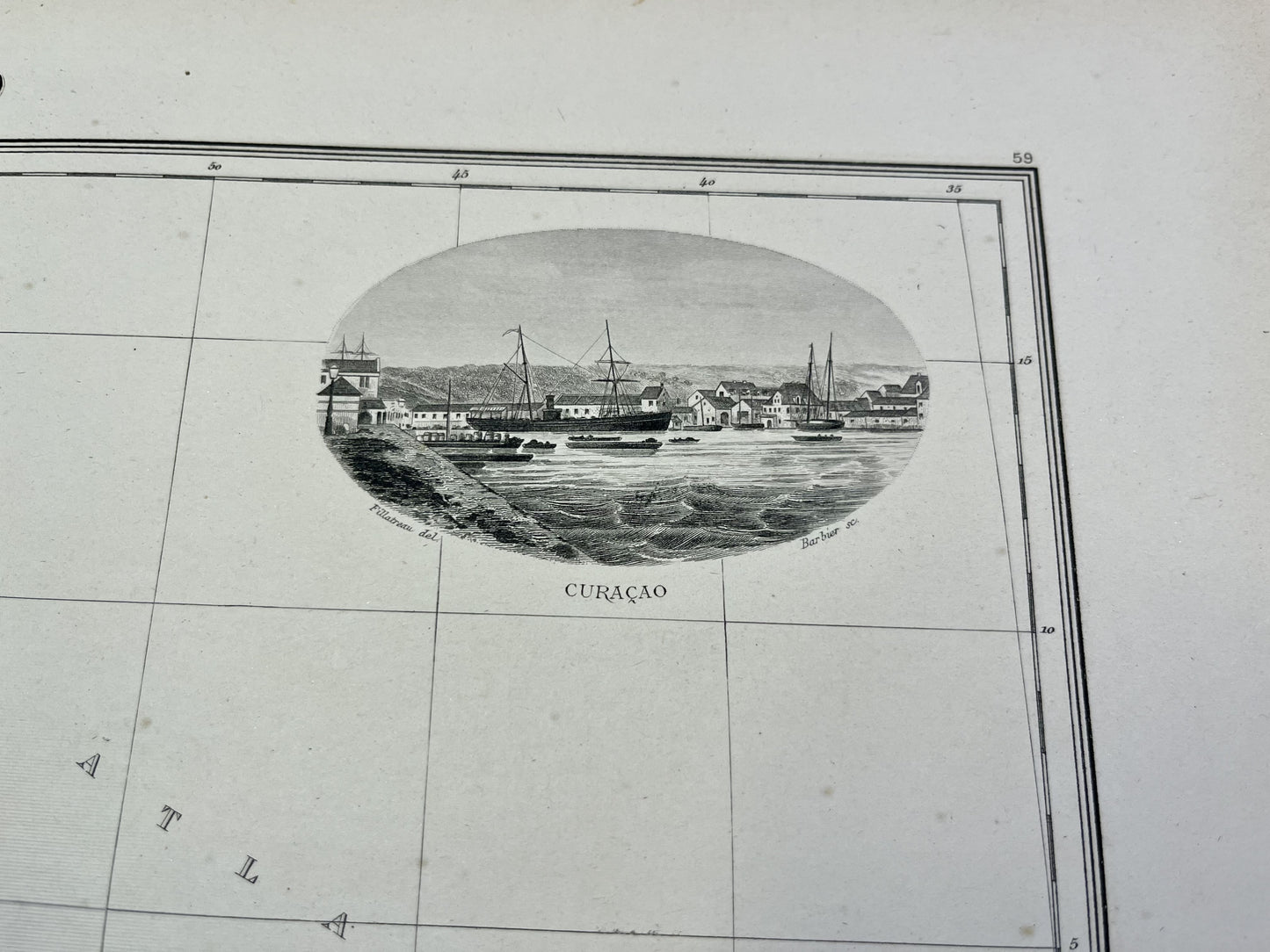 Decoration carte ancienne Amerique du Sud Colombie