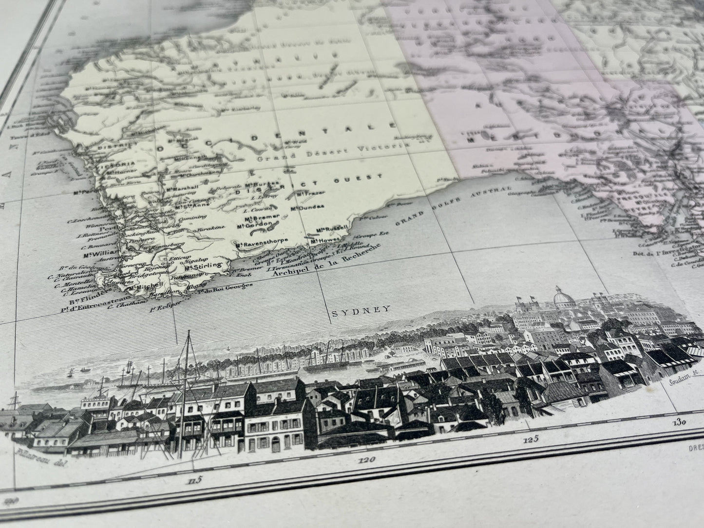 Decoration carte ancienne Australie Sydney