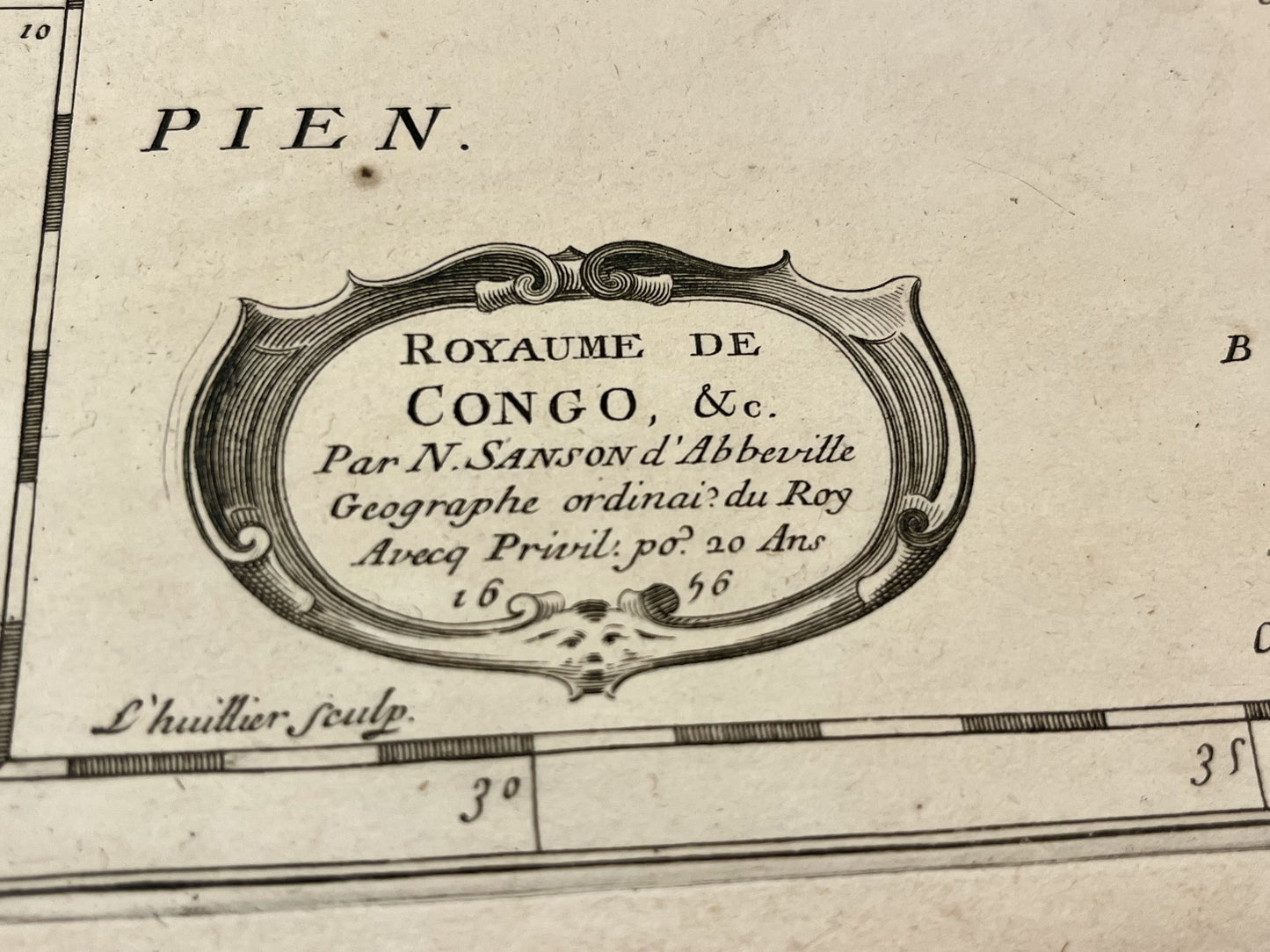 Decoration carte ancienne Congo