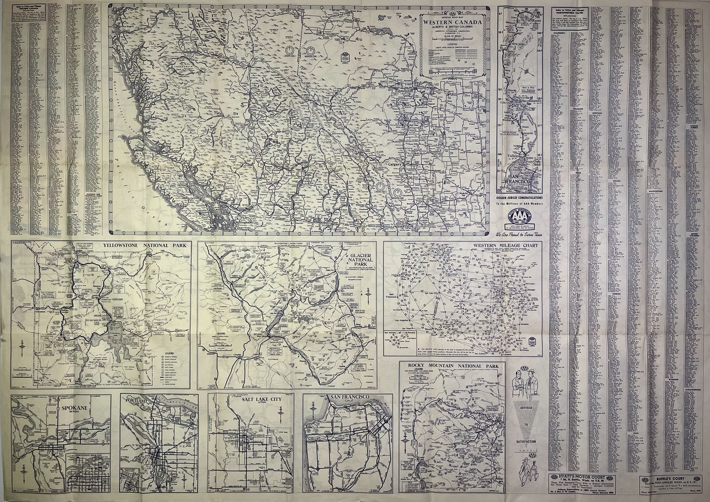 Decoration vintage USA Yellowstone plan