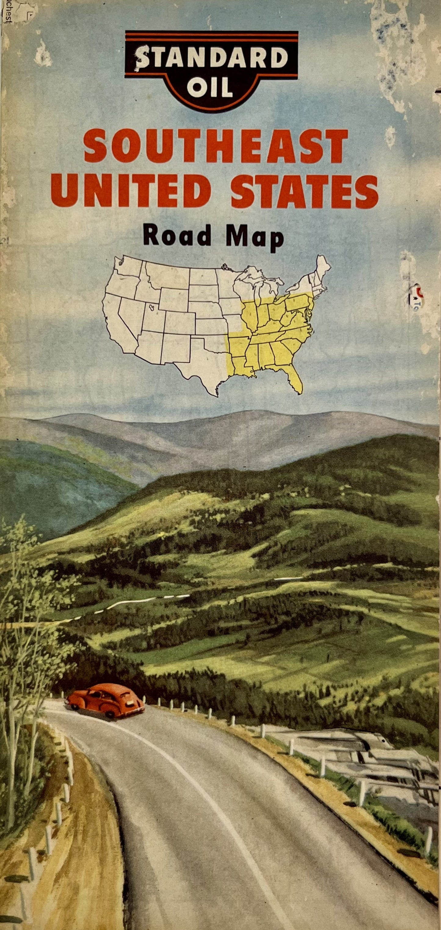Decoration vintage map Etats-Unis
