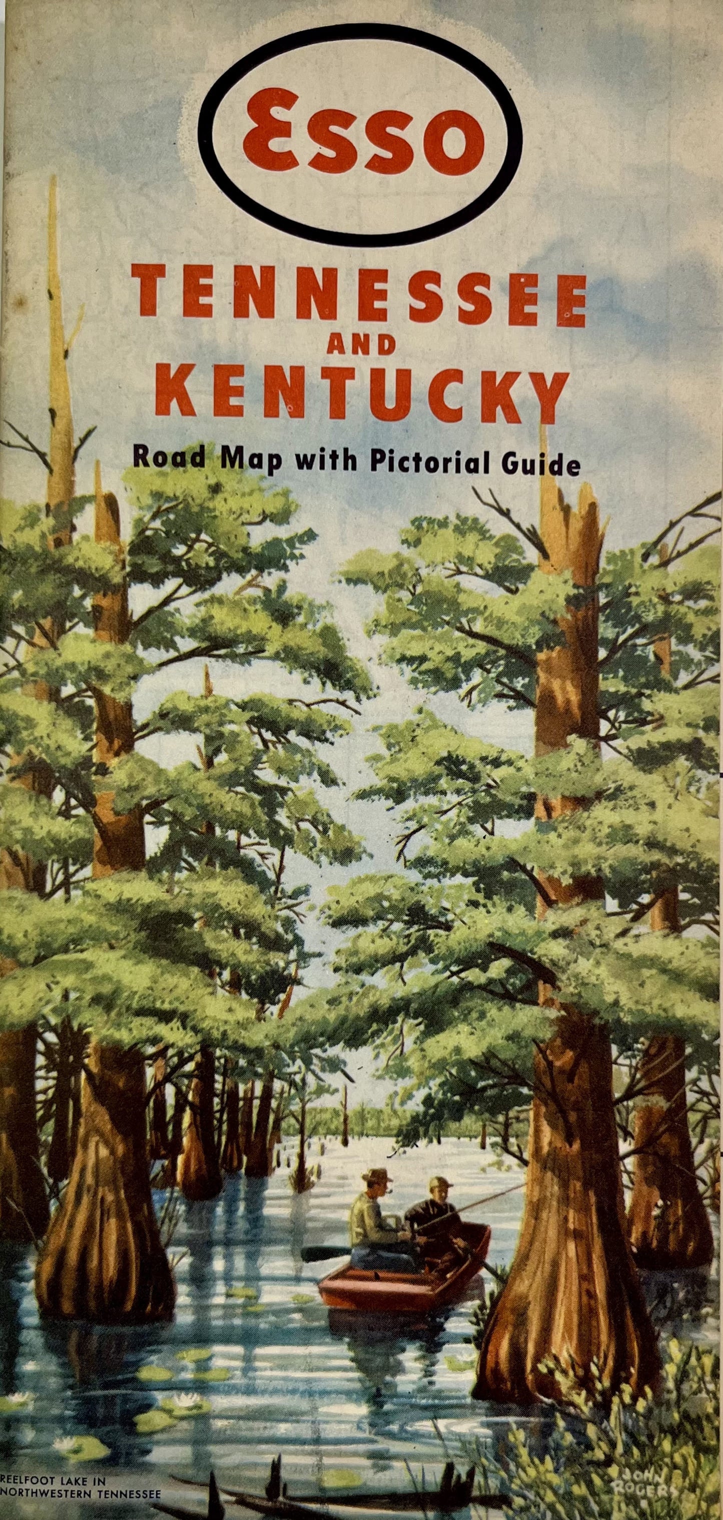 Decoration vintage map Kentucky Tennesse USA